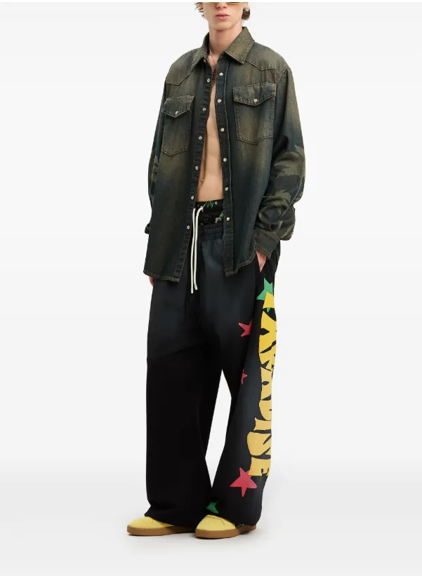 Paradise Printed Washed Cotton Sweatpants D12811875 — view 5