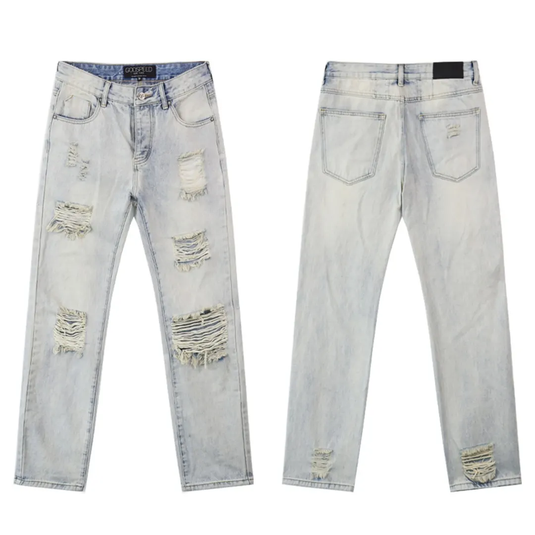 Godspeed Distressed Straight-Leg Jeans D11211856 — view 2