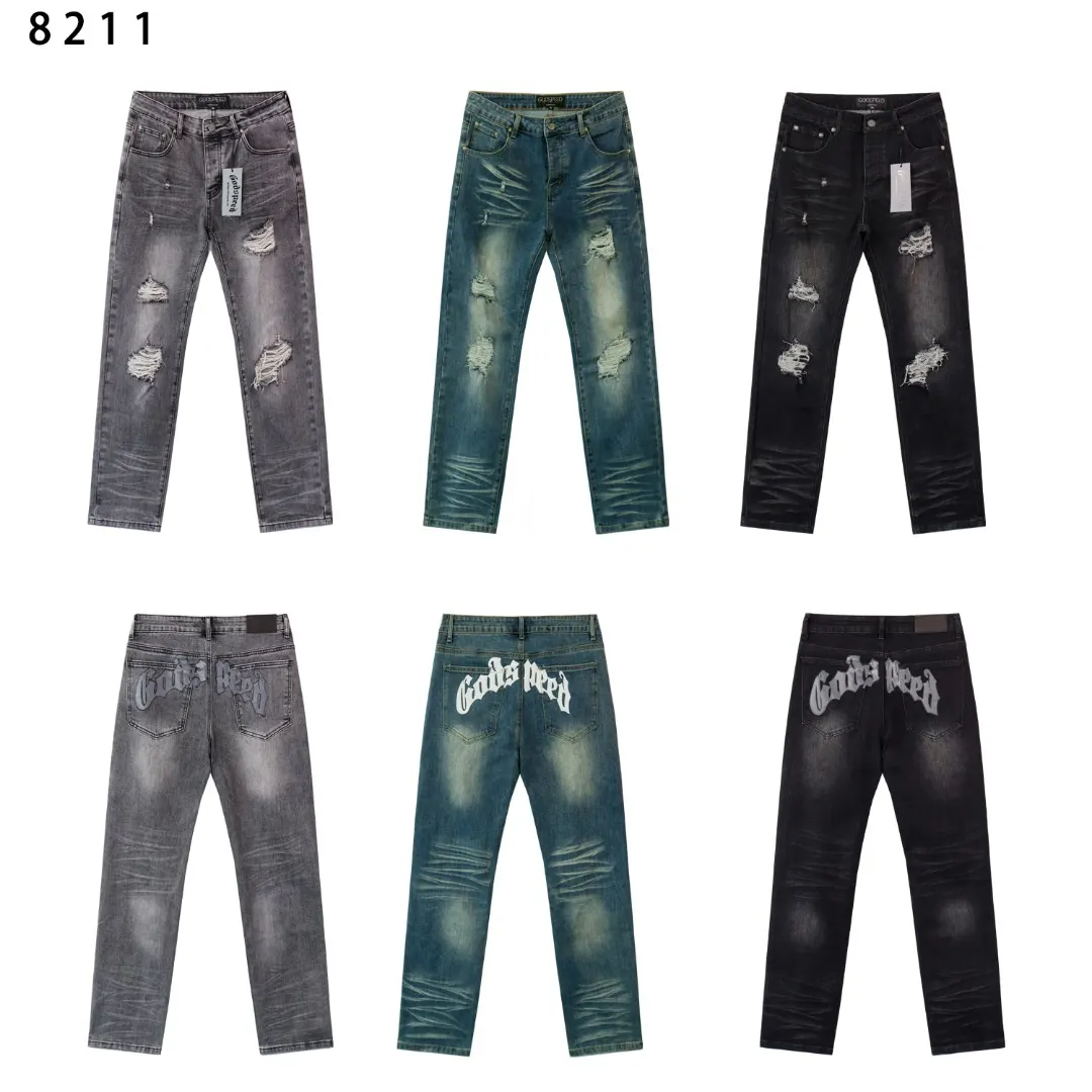 Godspeed Distressed Straight-Leg Jeans D13011857