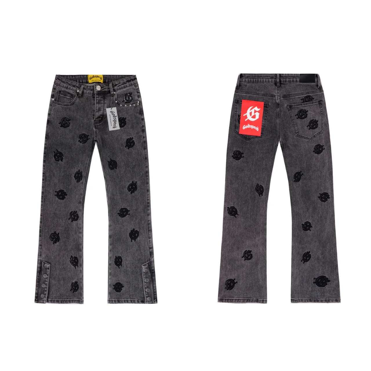 Godspeed Embroidered Flared Denim Jeans D14811854