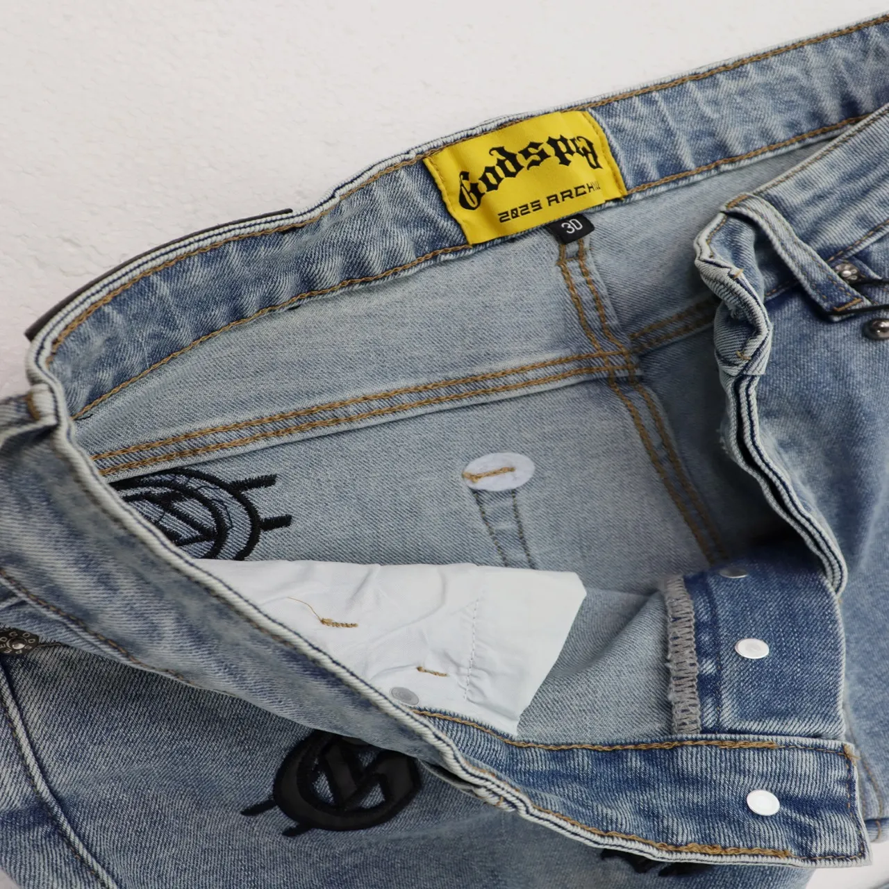 Godspeed Embroidered Flared Denim Jeans D14811854 — view 5