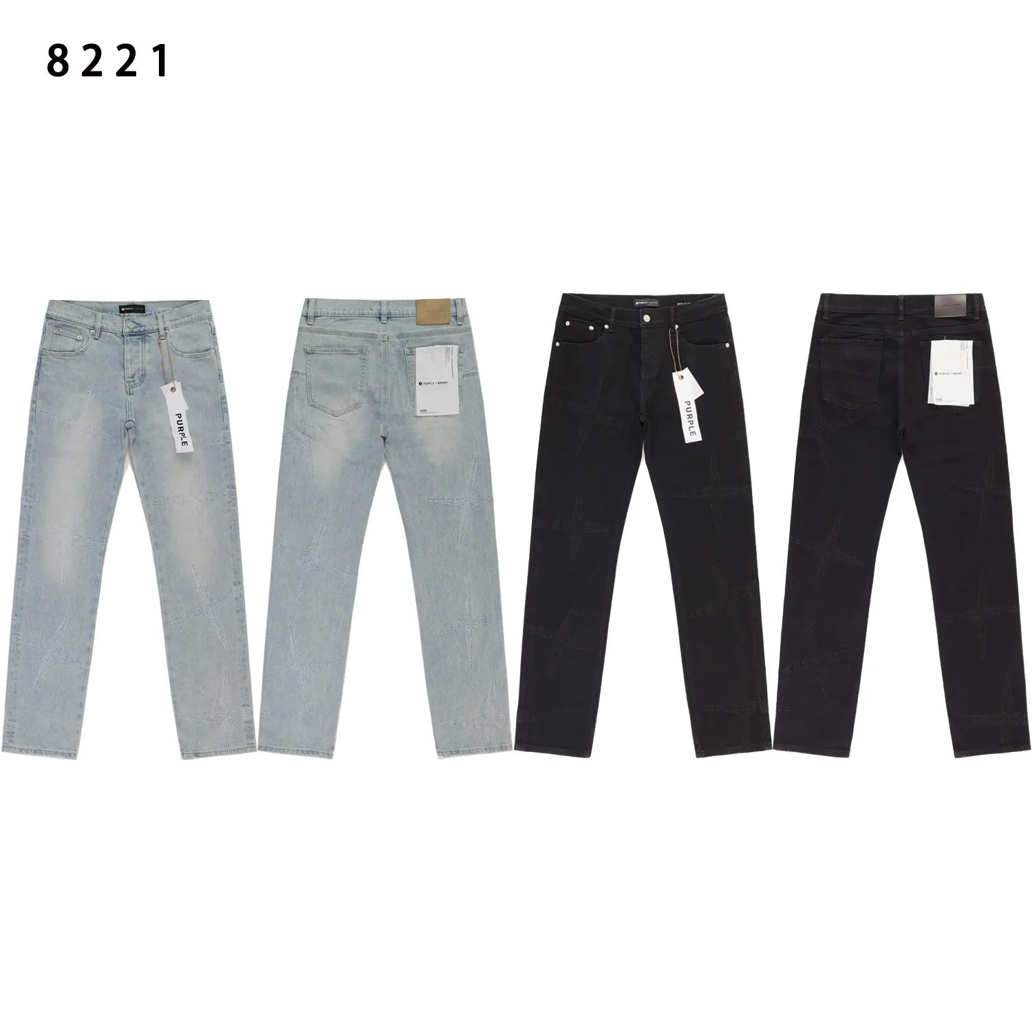Embroidered Star Slim-Fit Jeans D13011851 — view 2