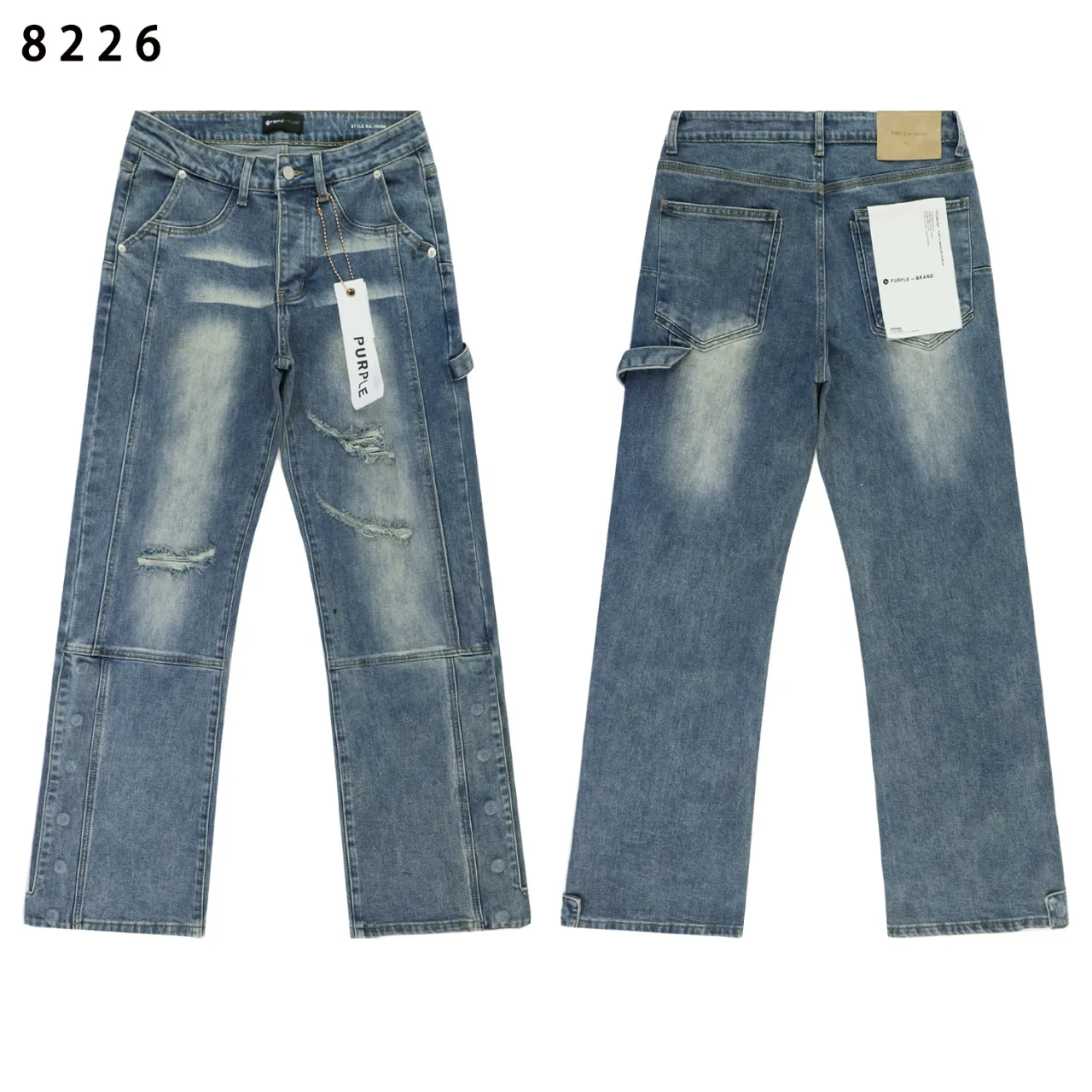 Purple Brand Distressed Straight-Leg Jeans D13811850