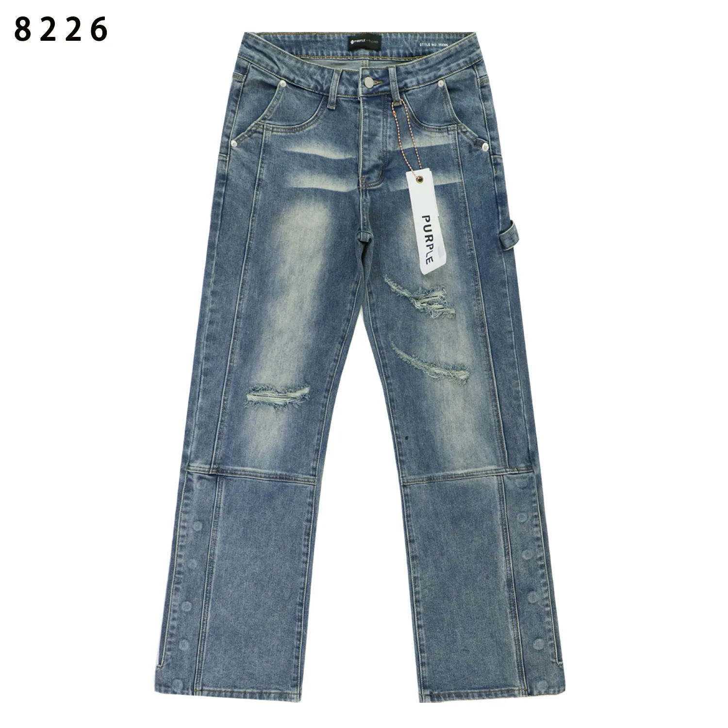 Purple Brand Distressed Straight-Leg Jeans D13811850 — view 3
