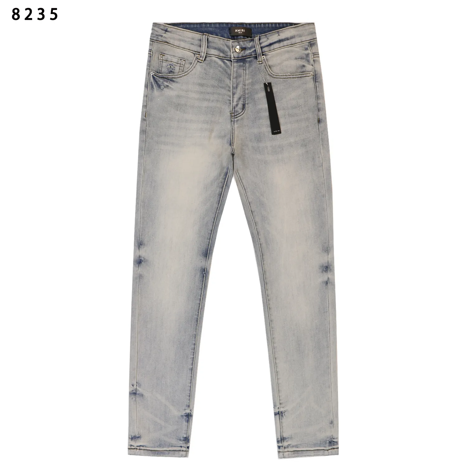 Distressed Slim-Fit Stretch Denim Jeans D12811809 — view 2