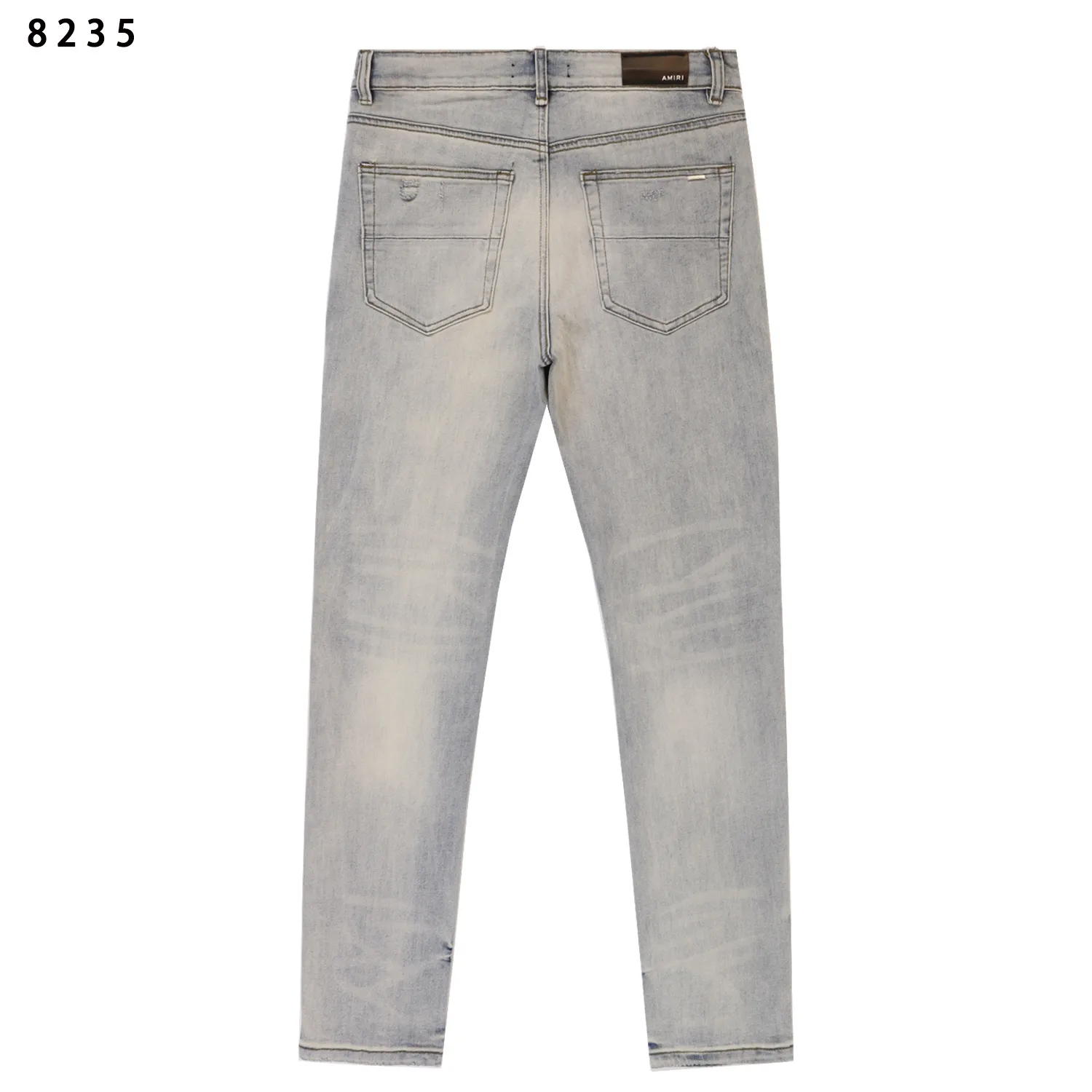 Distressed Slim-Fit Stretch Denim Jeans D12811809 — view 3