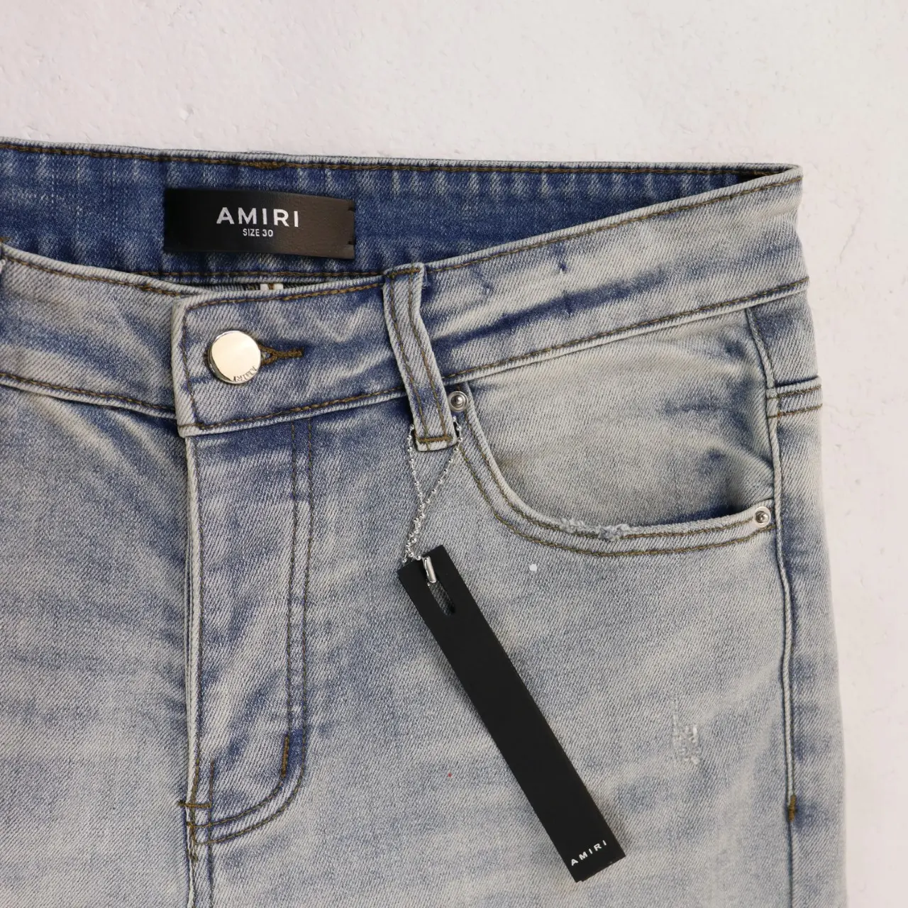 Distressed Slim-Fit Stretch Denim Jeans D12811809 — view 4