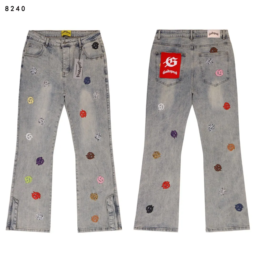 Godspeed Embroidered Flare-Leg Jeans D14811847 — view 2