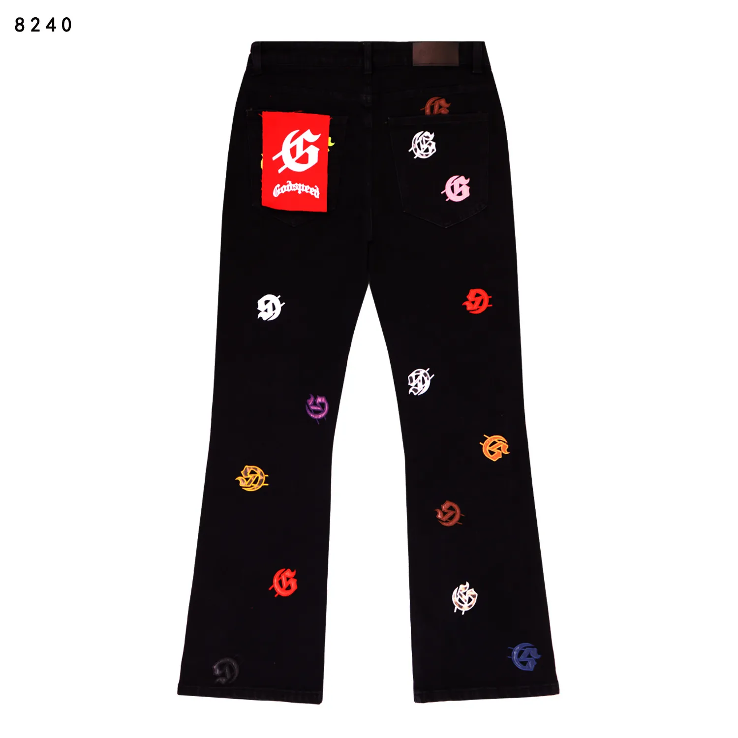 Godspeed Embroidered Flare-Leg Jeans D14811847 — view 5
