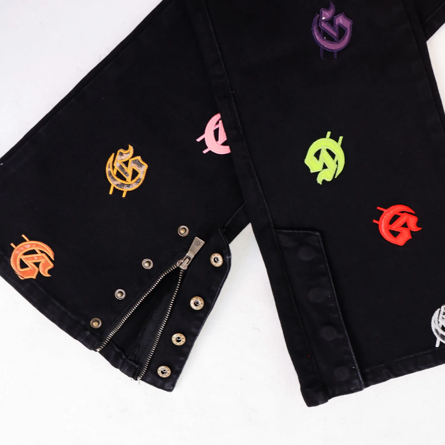 Godspeed Embroidered Flare-Leg Jeans D14811847 — view 7