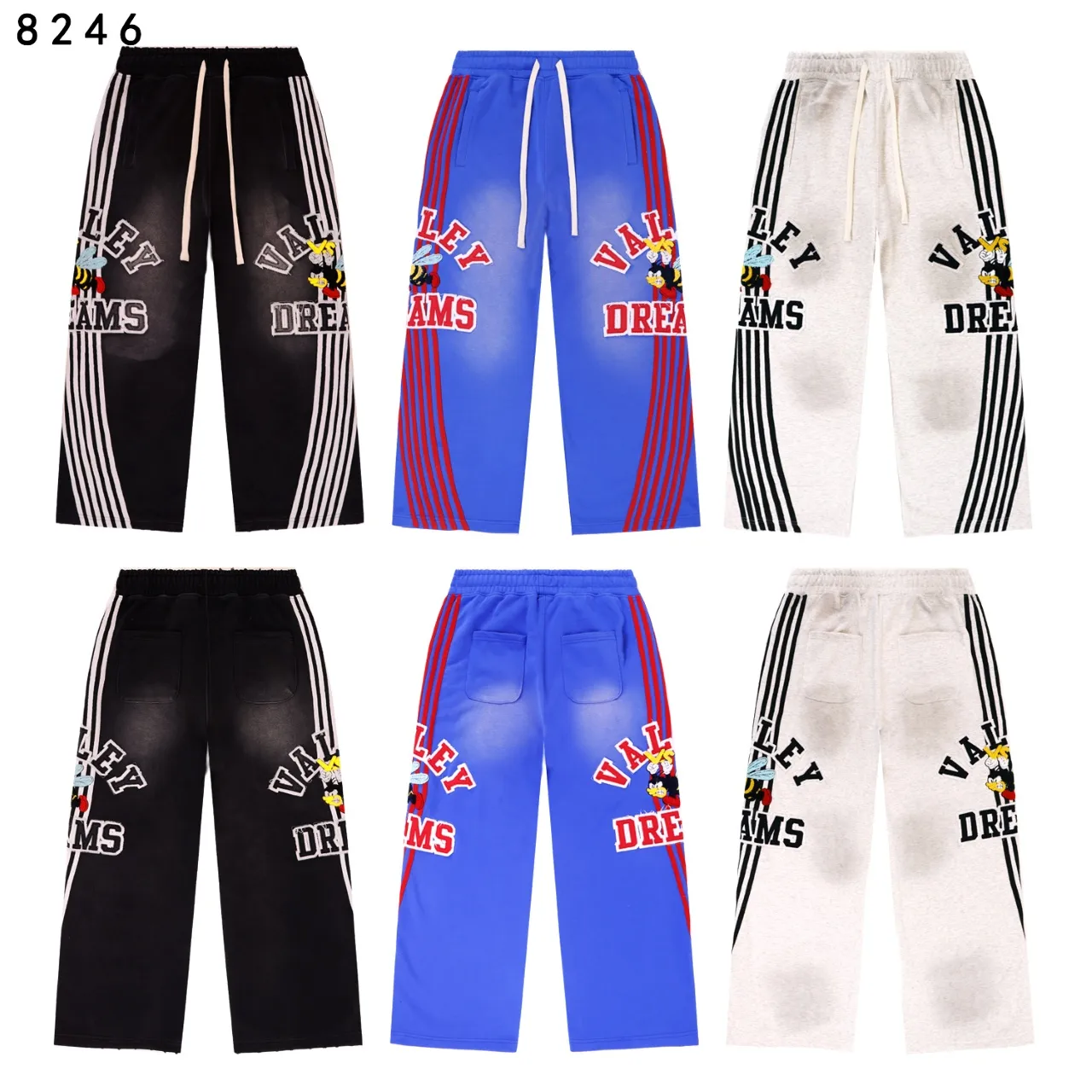 Embroidered Straight-Leg Washed Sweatpants D16011812