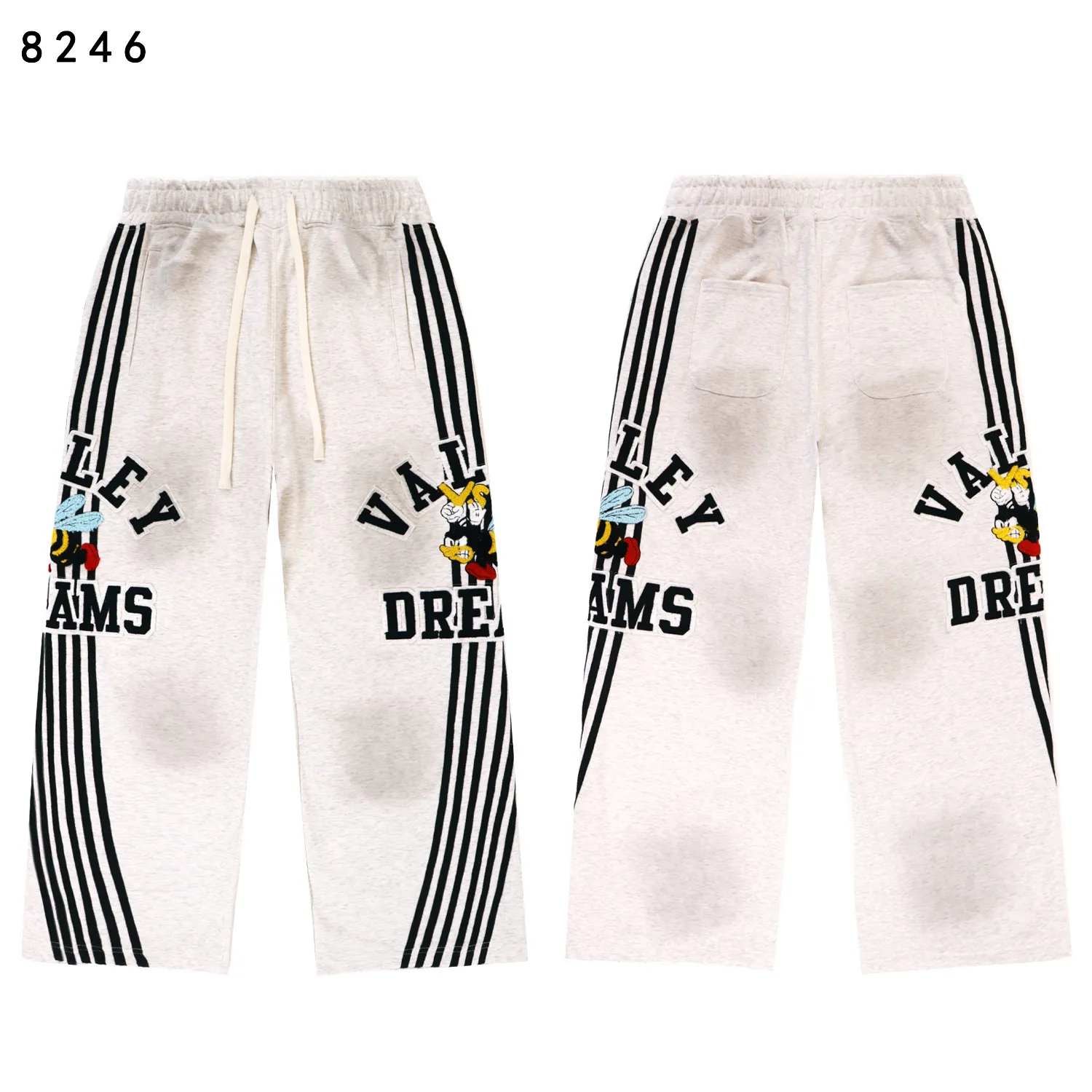 Embroidered Straight-Leg Washed Sweatpants D16011812 — view 2