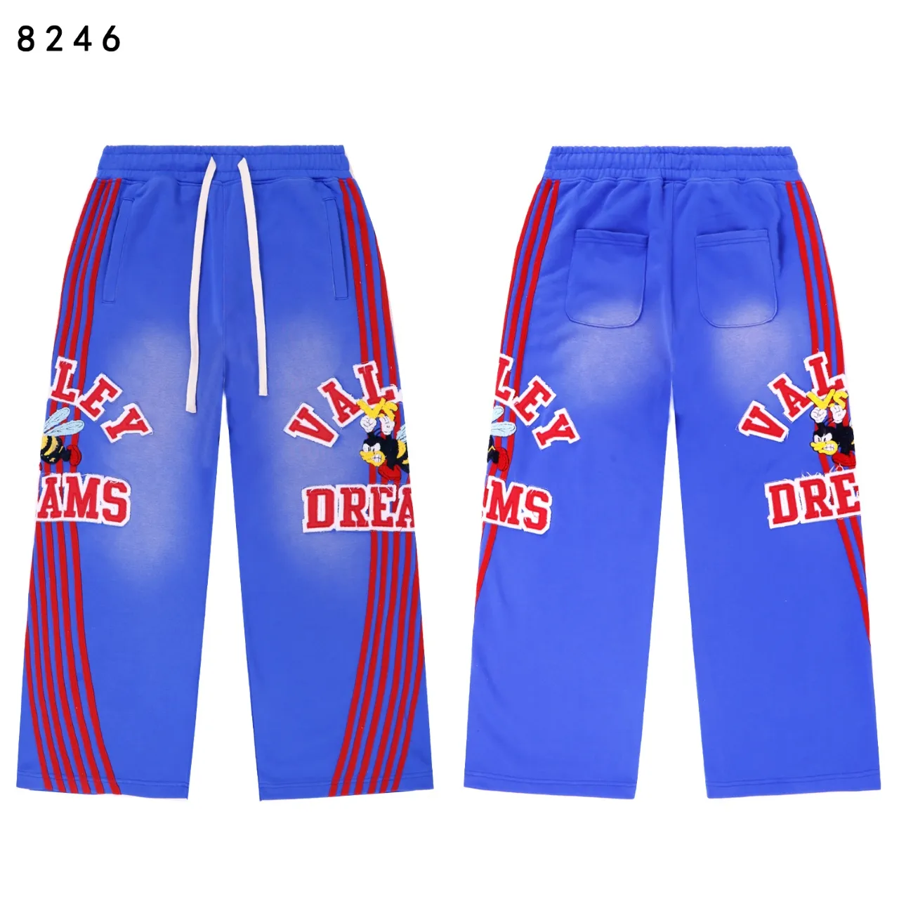 Embroidered Straight-Leg Washed Sweatpants D16011812 — view 4
