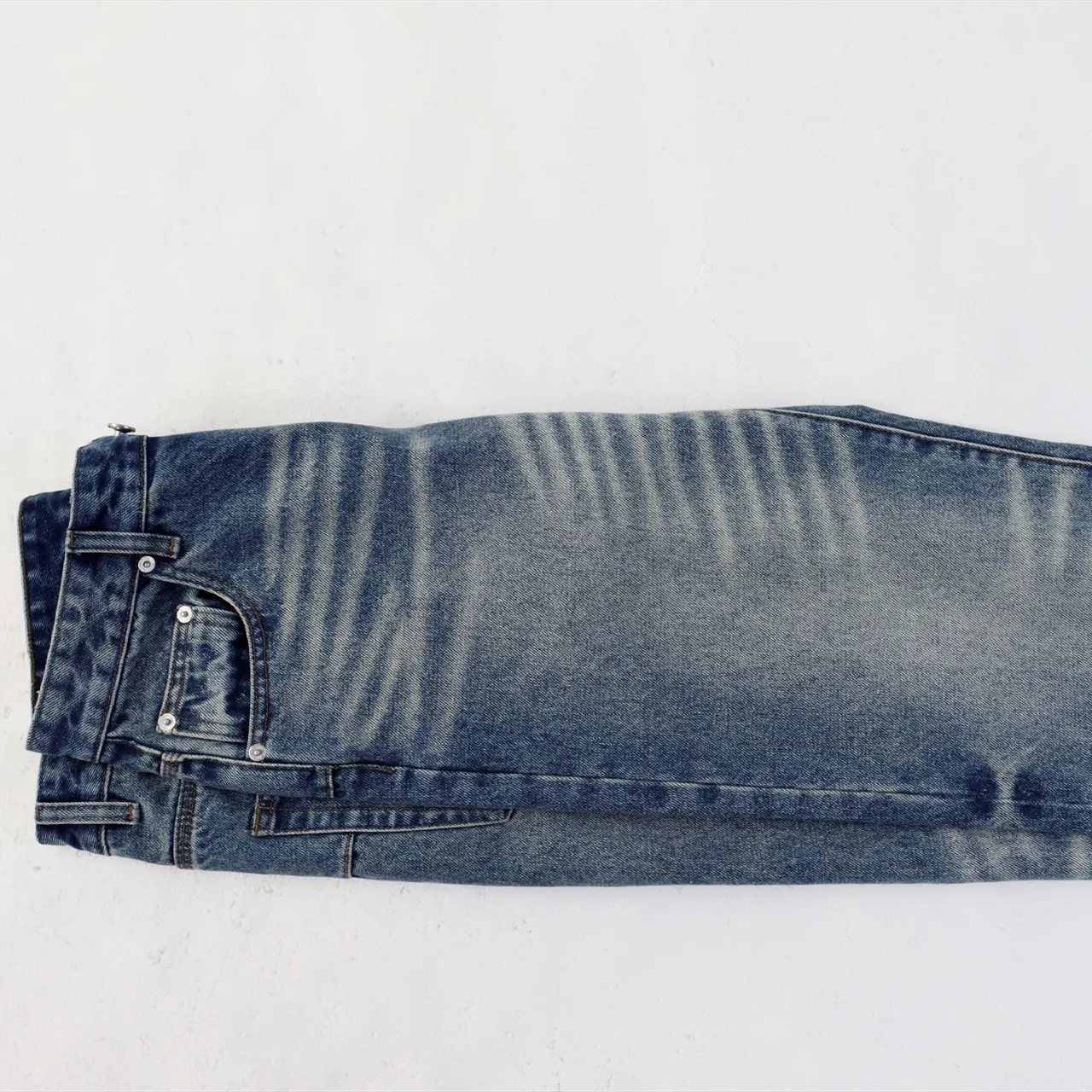 Straight-Leg Washed Denim Jeans D13011846 — view 4