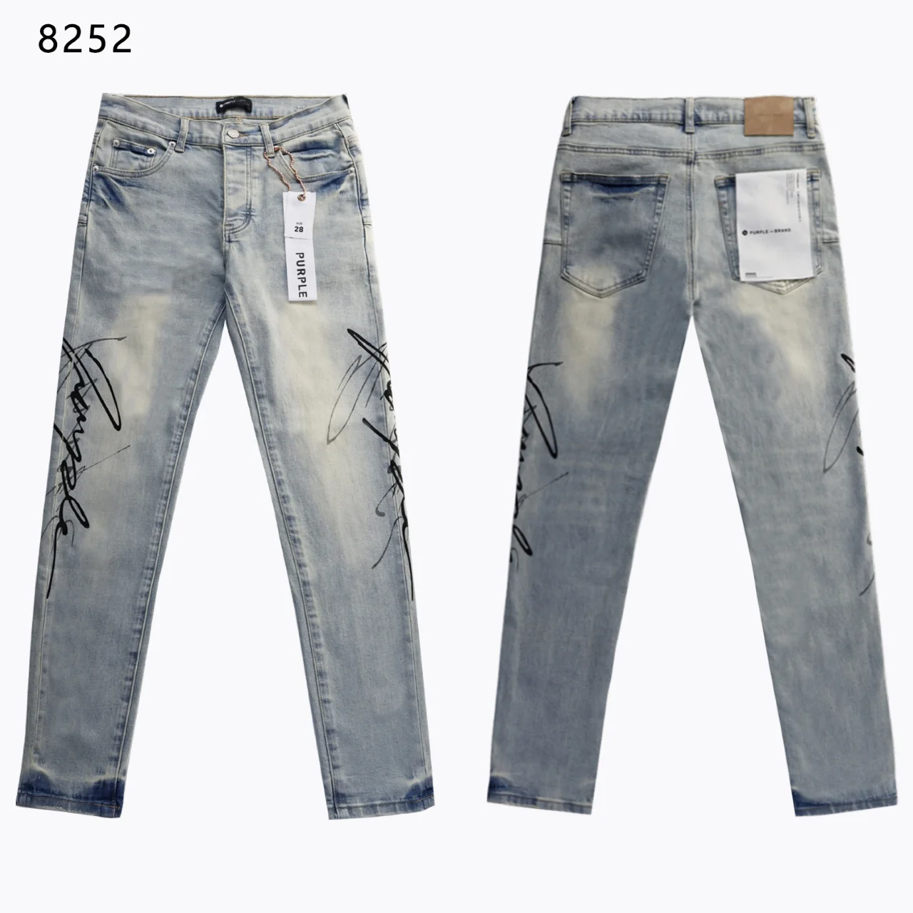 Sinners Print Distressed Slim-Fit Jeans D12811845