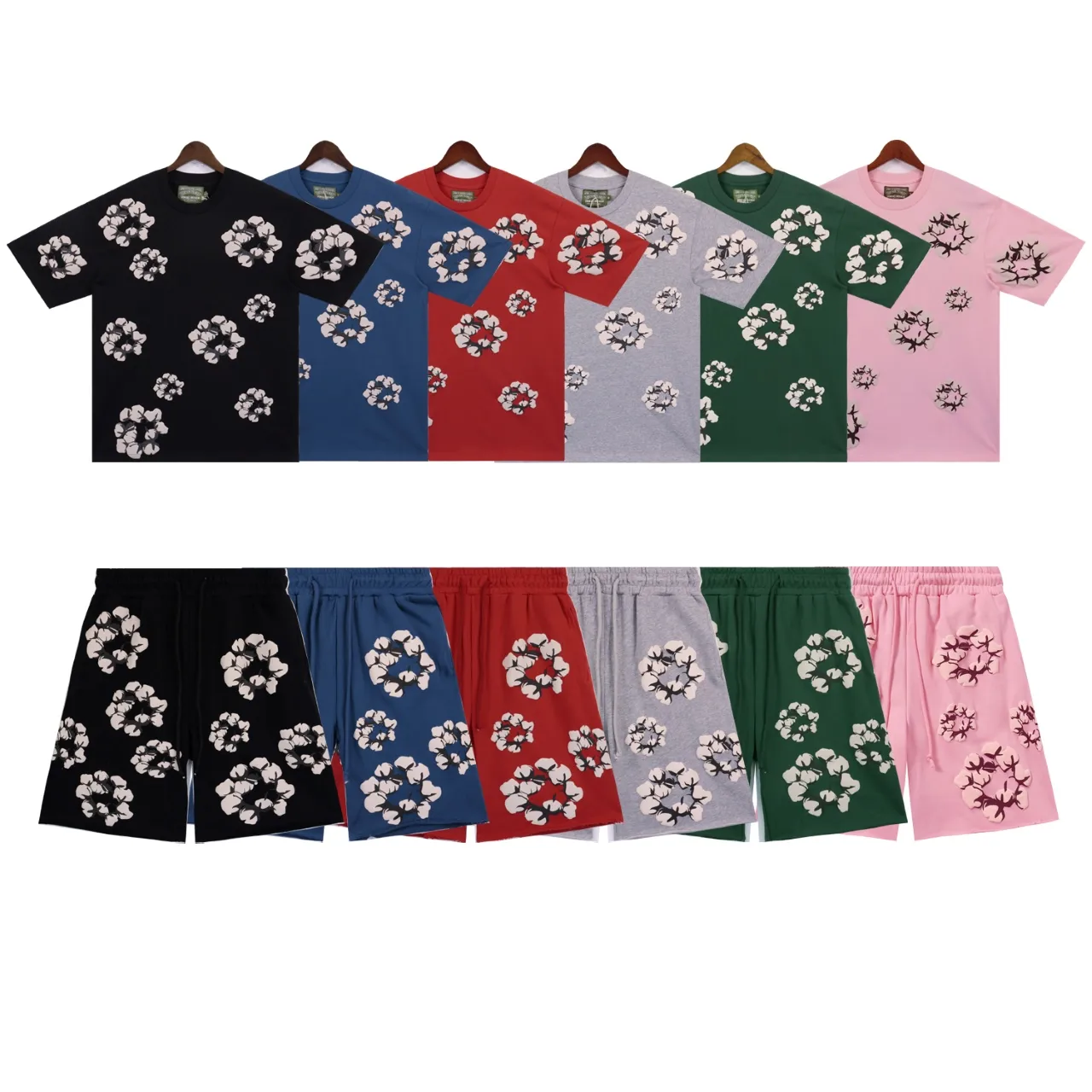Cotton Wreath Print Sweat Shorts D9211876