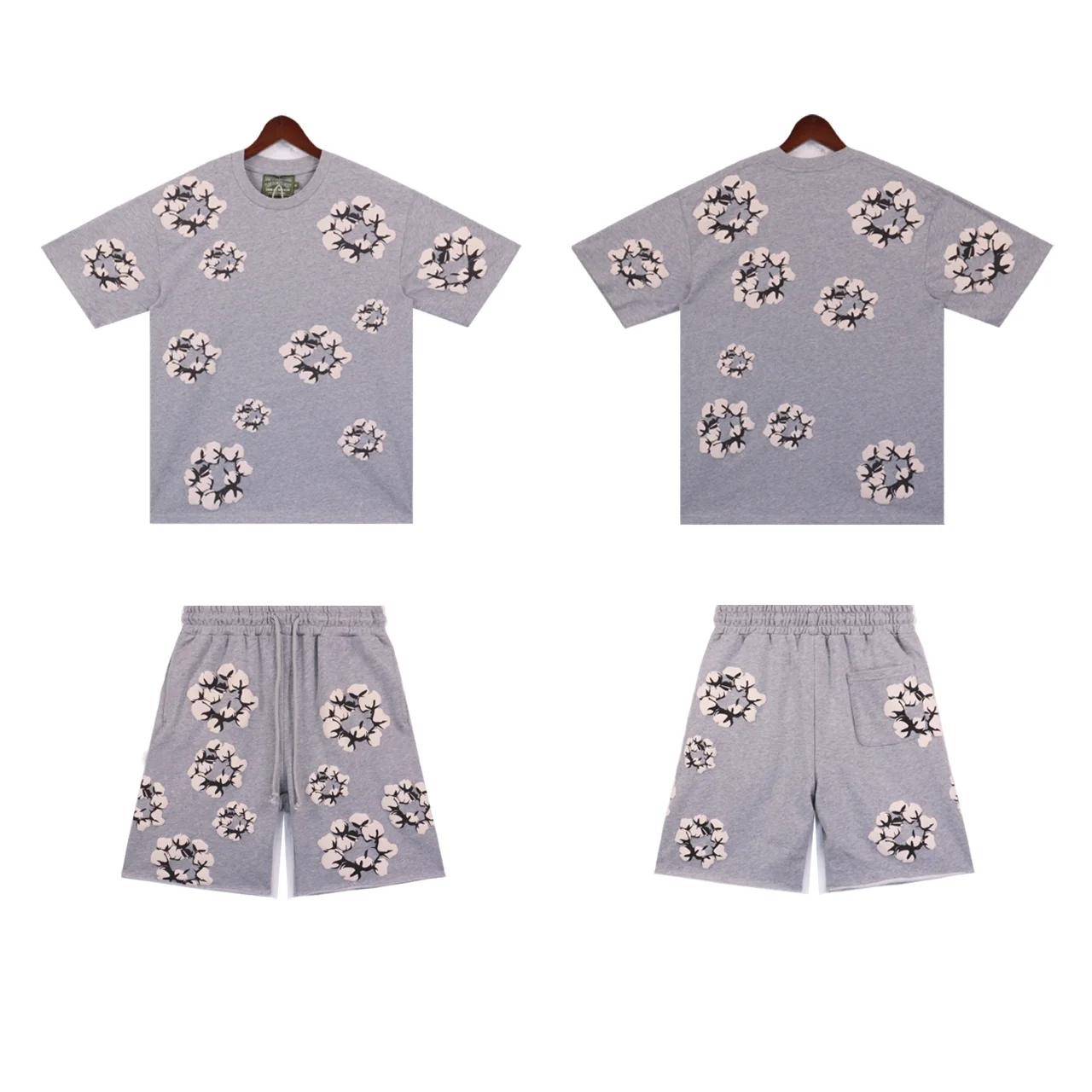 Cotton Wreath Print Sweat Shorts D9211876 — view 2