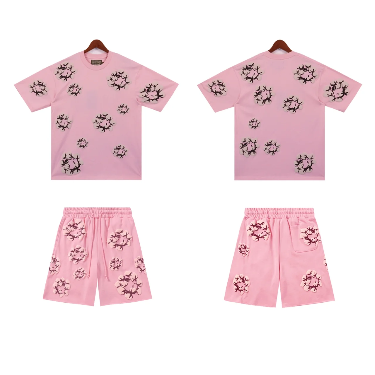Cotton Wreath Print Sweat Shorts D9211876 — view 3