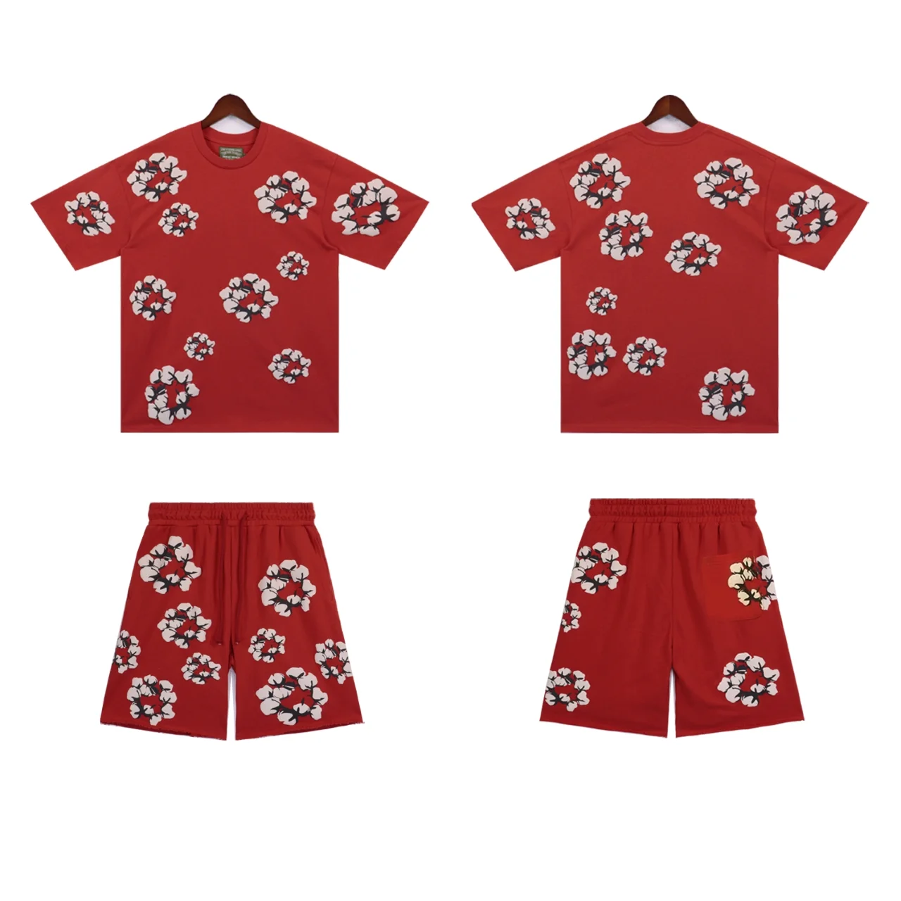 Cotton Wreath Print Sweat Shorts D9211876 — view 5