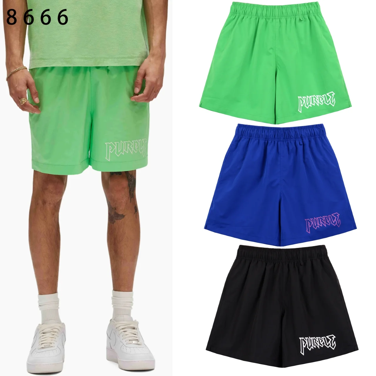 Logo Print Mesh-Lined Shorts D8211877