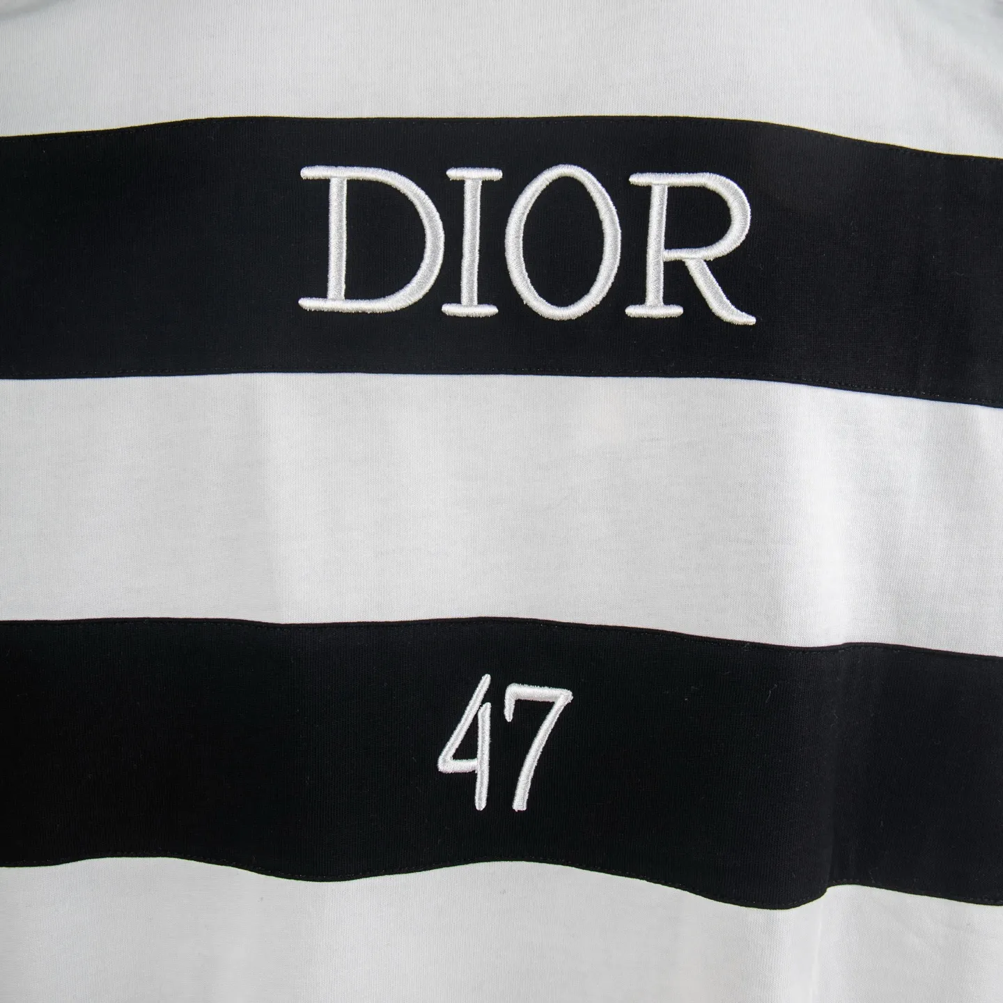 Dior 47 Embroidered Cotton T-Shirt D12512311 — view 5