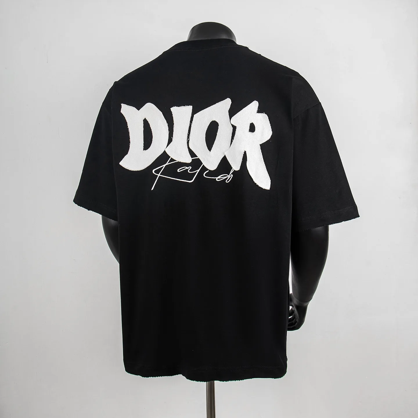 Logo Embroidery Distressed Cotton T-Shirt D12512308 — view 2