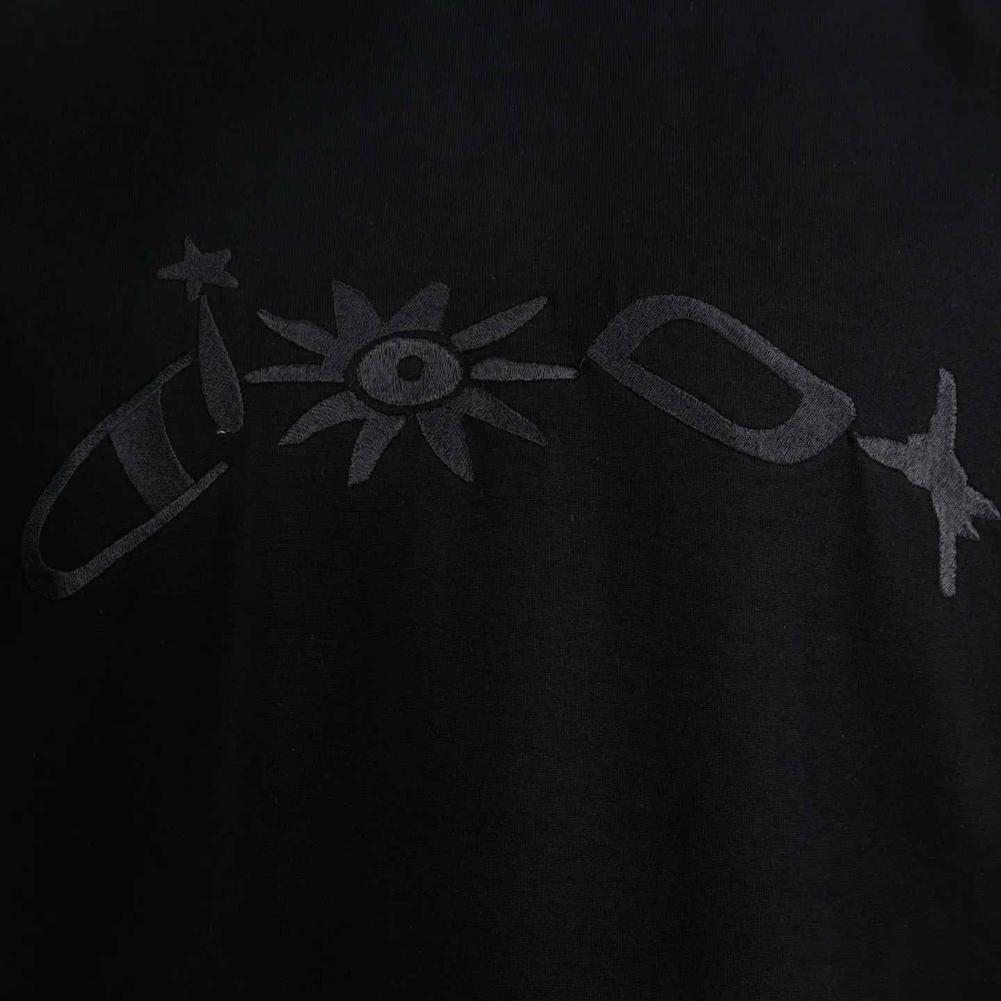 Distressed Logo Embroidered Cotton T-Shirt D11912304 — view 5