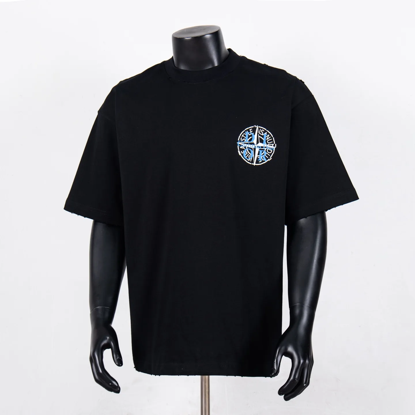Logo Print Distressed Cotton T-Shirt D11912293