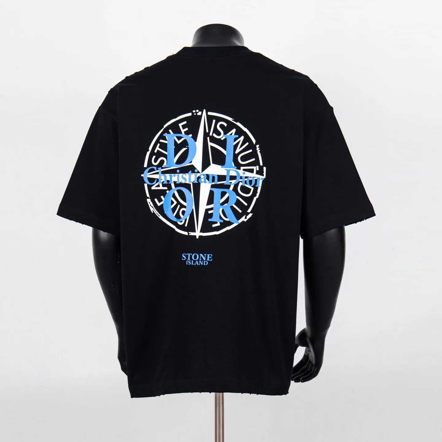 Logo Print Distressed Cotton T-Shirt D11912293 — view 2