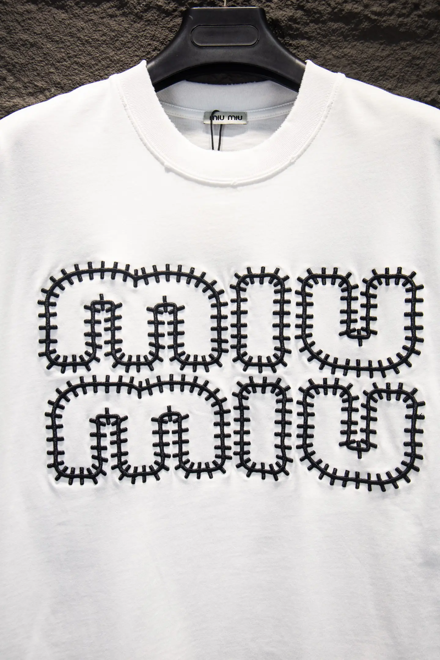 Embroidered Distressed Oversized T-Shirt D12915063 — view 4