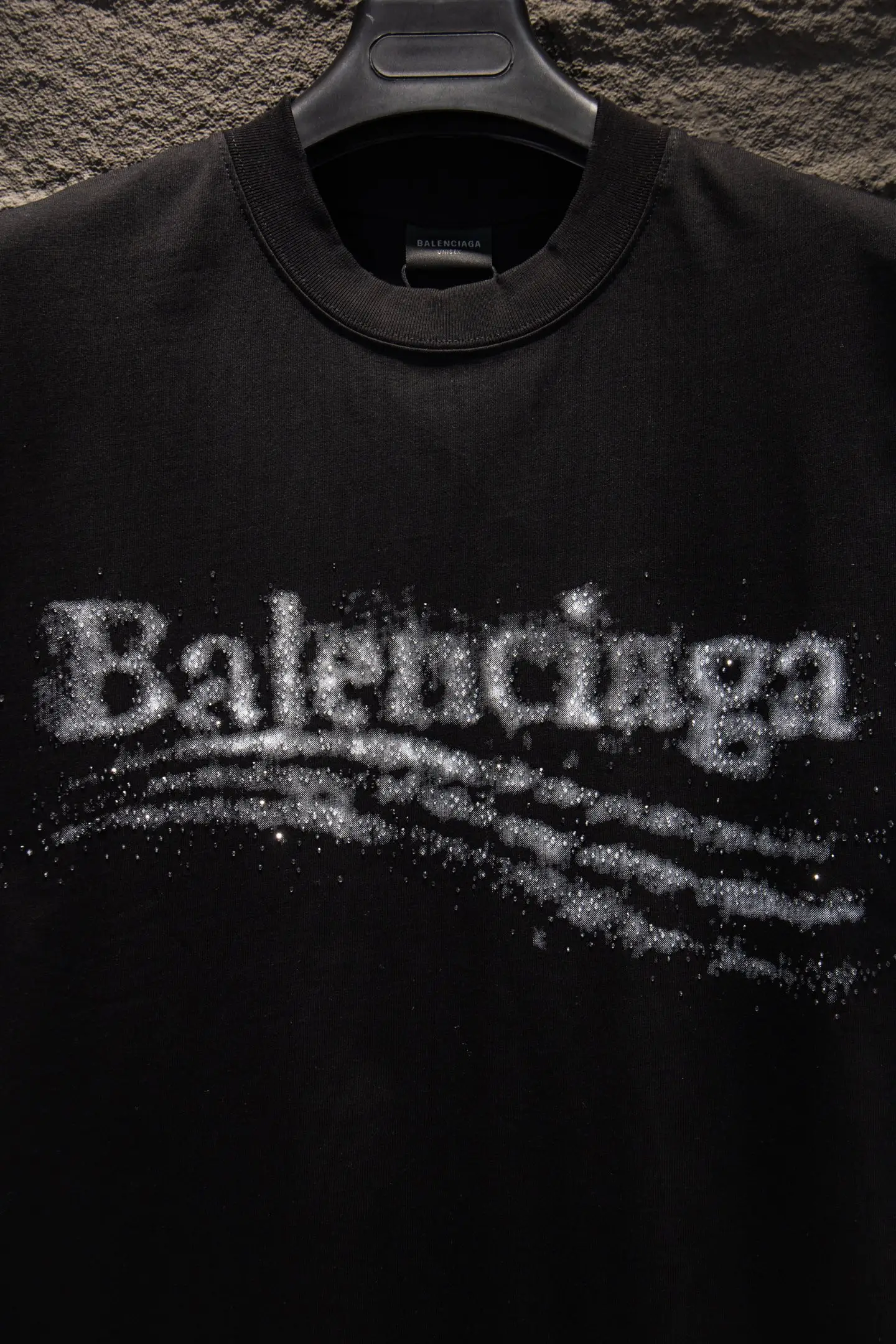 Oversized Rhinestone-Logo Distressed T-Shirt D13014985 — view 4