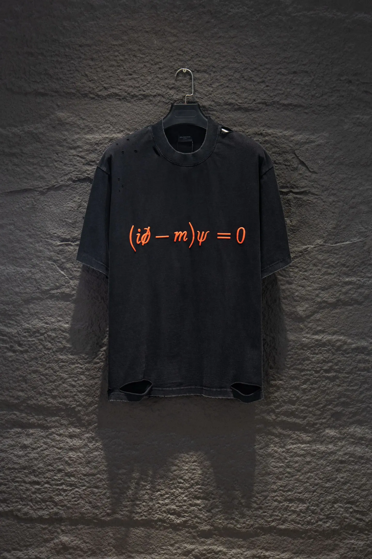 Distressed Dirac Equation Oversized T-Shirt D13514964