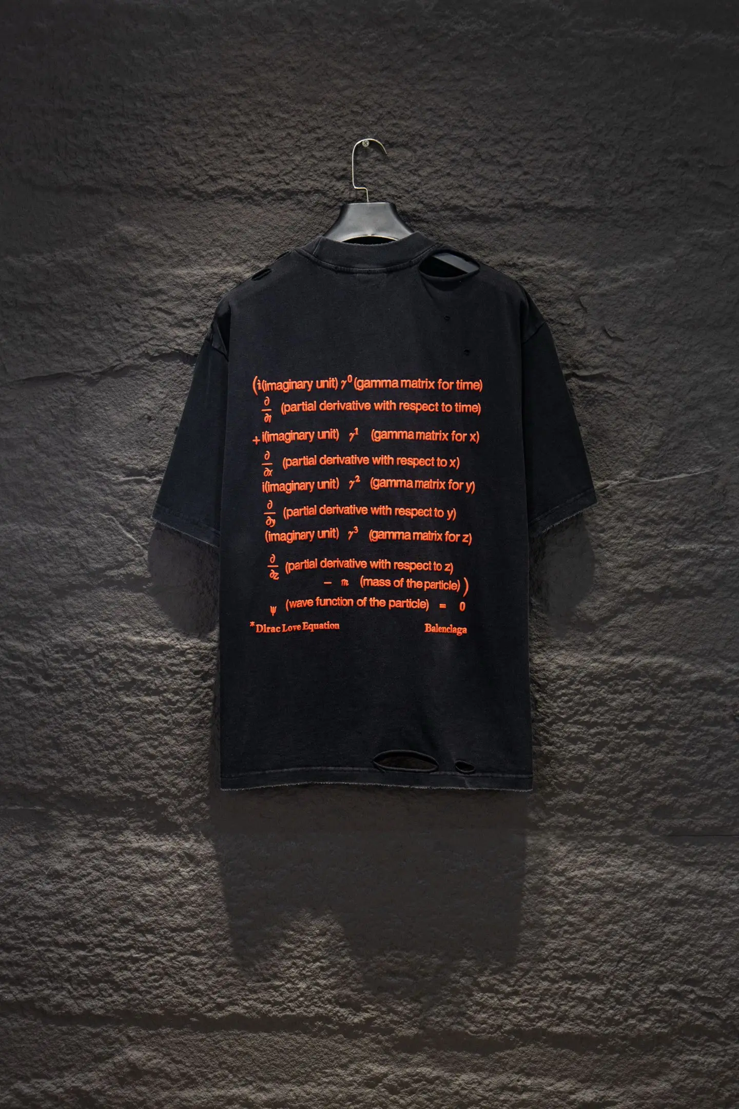 Distressed Dirac Equation Oversized T-Shirt D13514964 — view 2