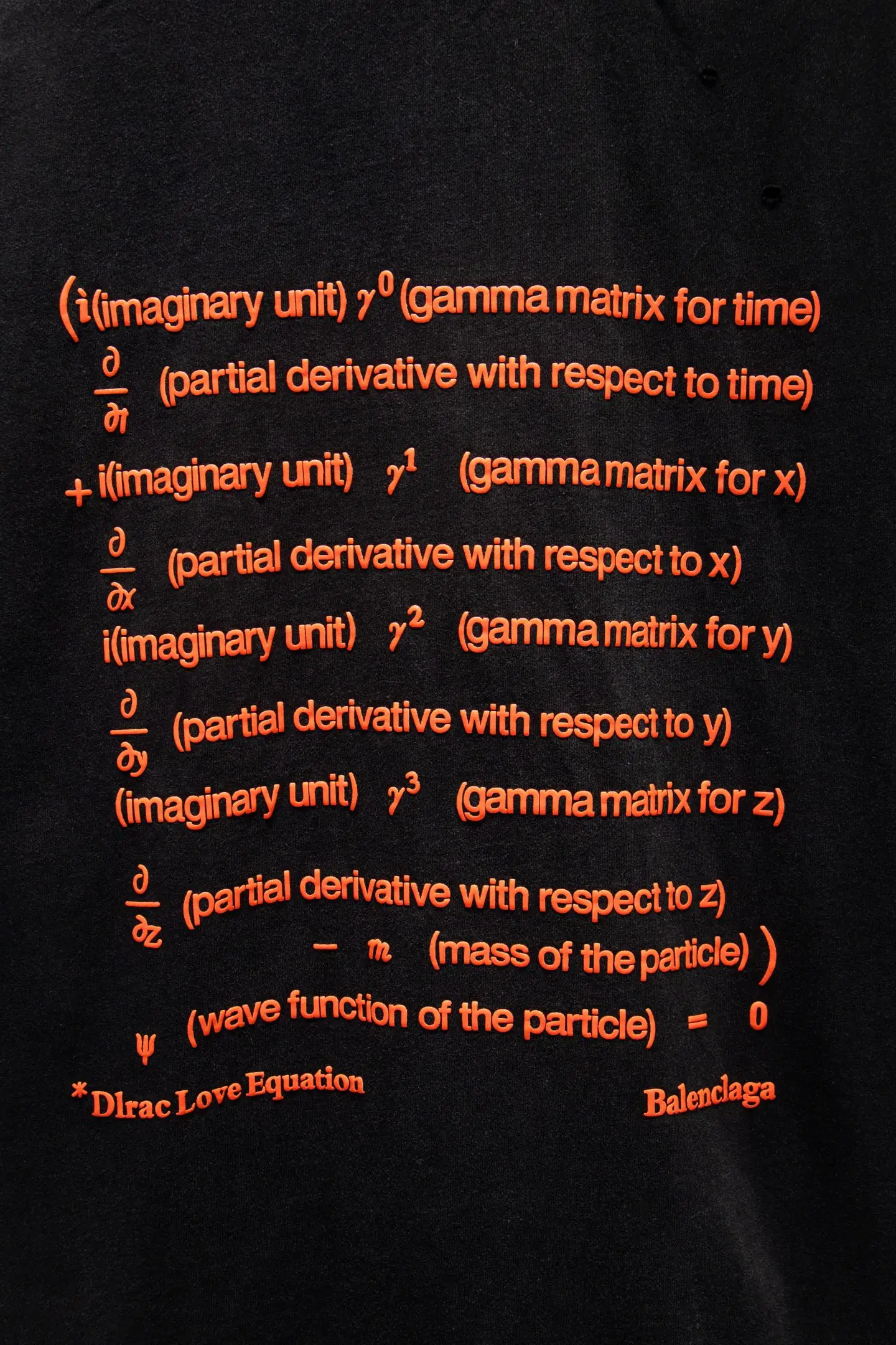 Distressed Dirac Equation Oversized T-Shirt D13514964 — view 4