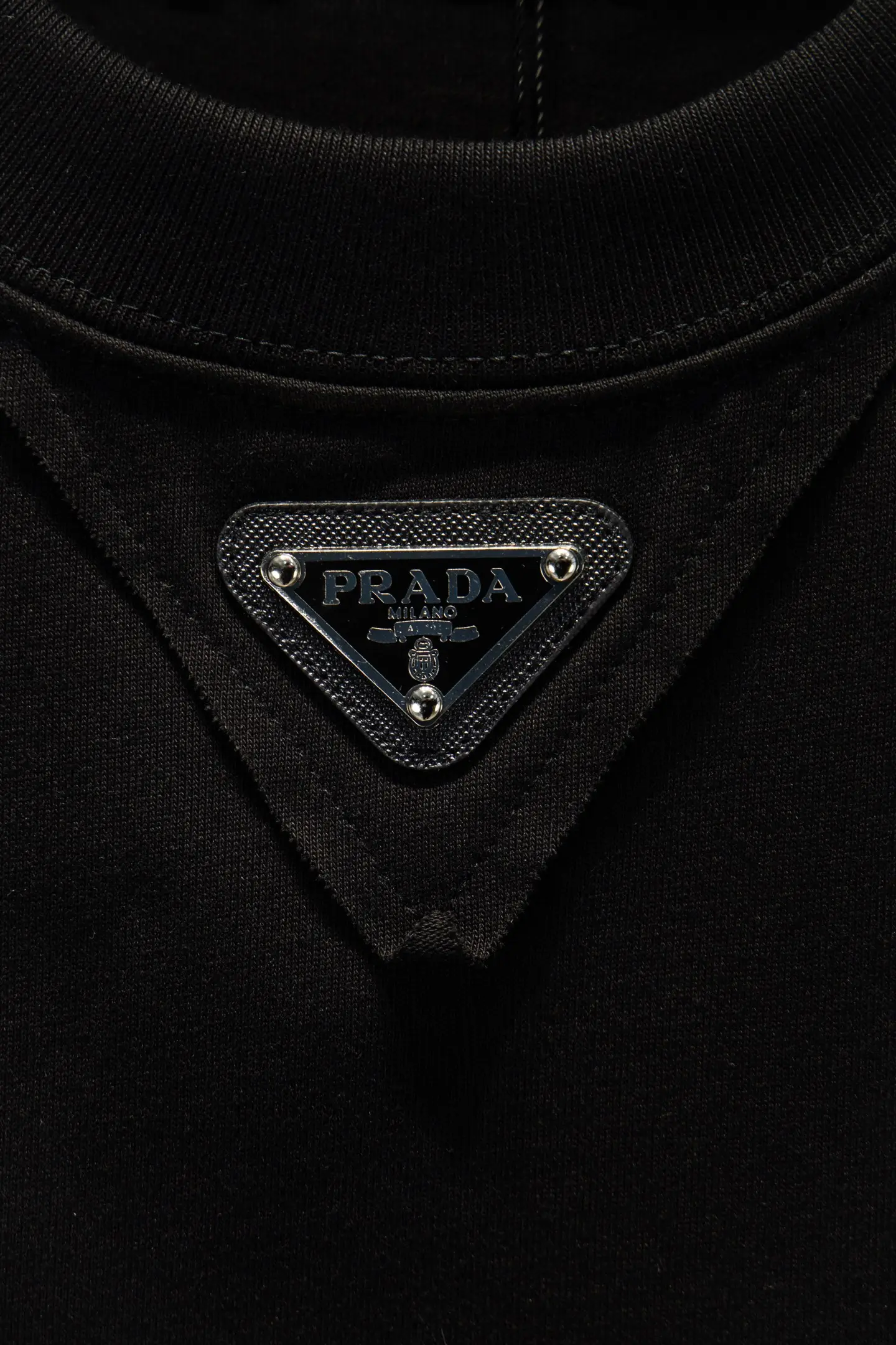 Logo-Print Panelled Cotton-Blend T-Shirt D12915074 — view 5