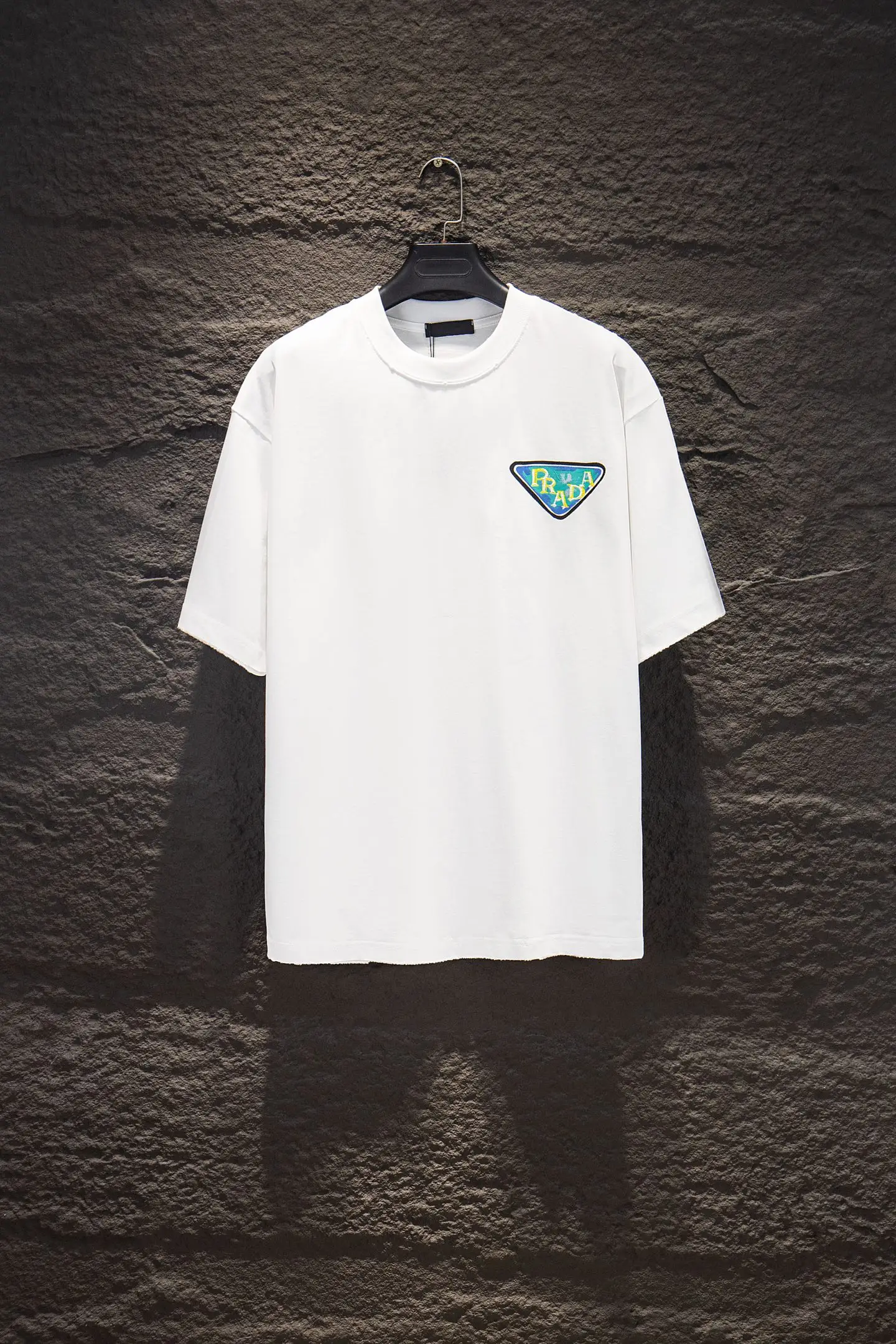 Logo-Print Distressed Cotton T-Shirt D12515071
