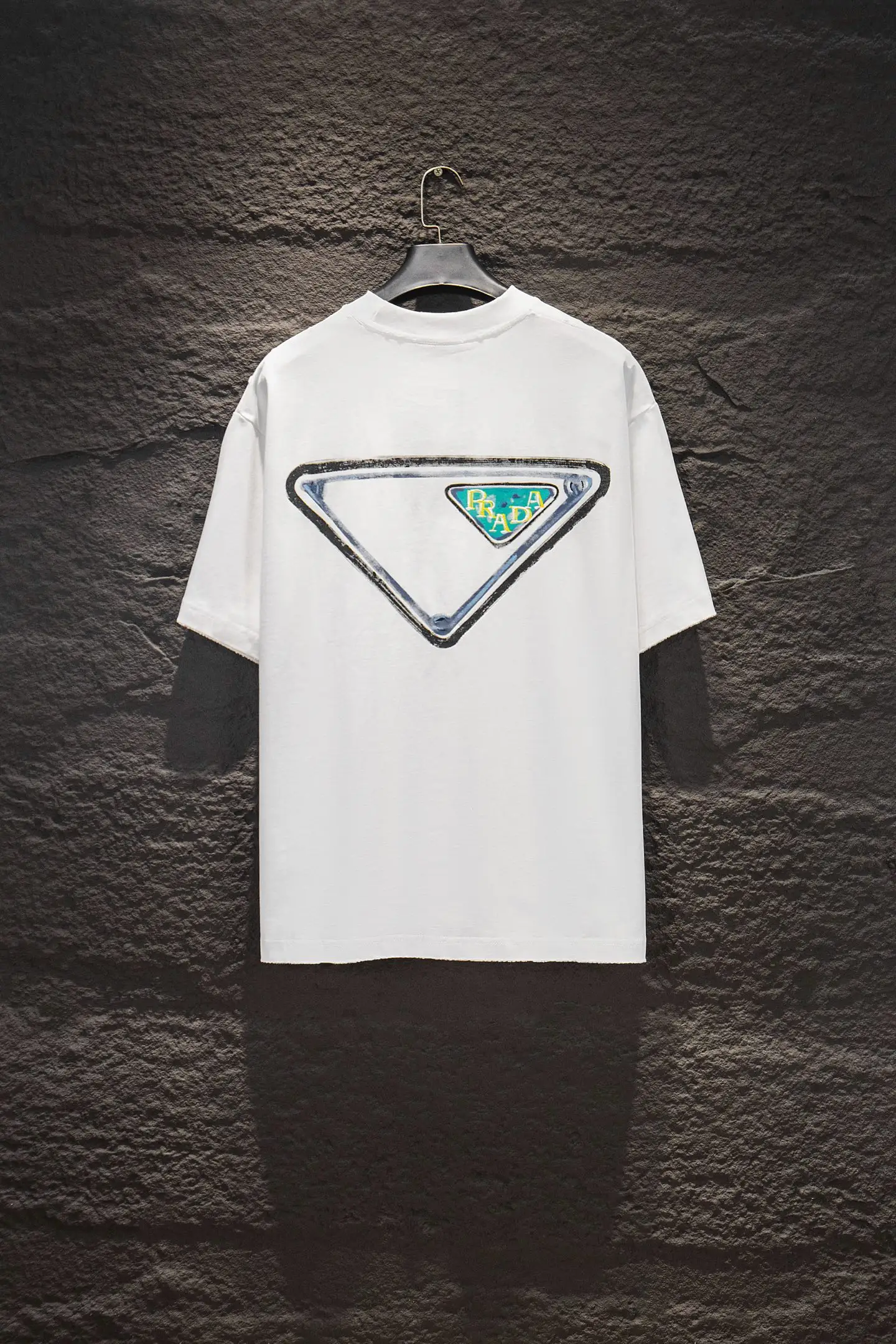 Logo-Print Distressed Cotton T-Shirt D12515071 — view 2