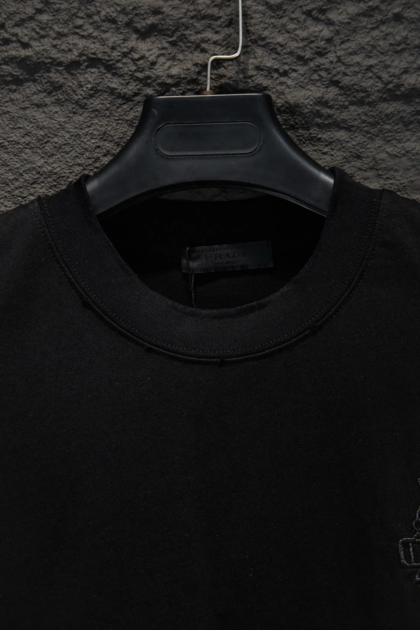Distressed Embroidered Cotton T-Shirt D12515068 — view 3