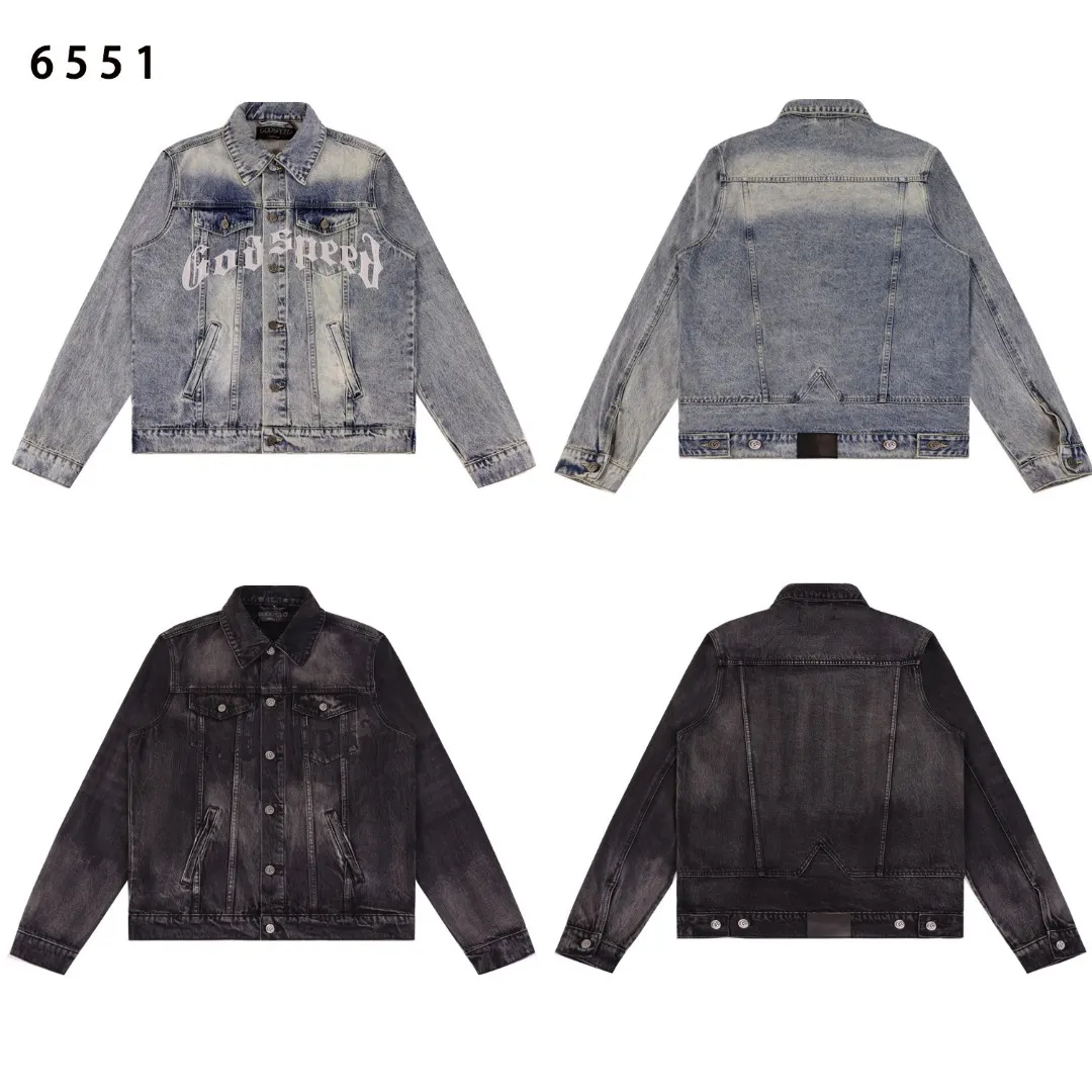 Embroidered Washed Denim Jacket D16811865