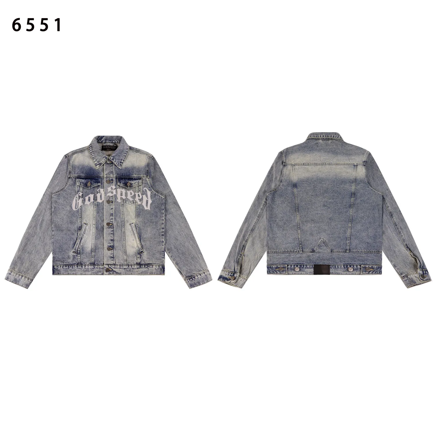 Embroidered Washed Denim Jacket D16811865 — view 3
