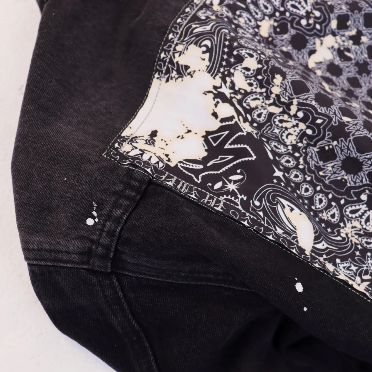 Logo-Embroidered Distressed Denim Jacket D16811866 — view 2