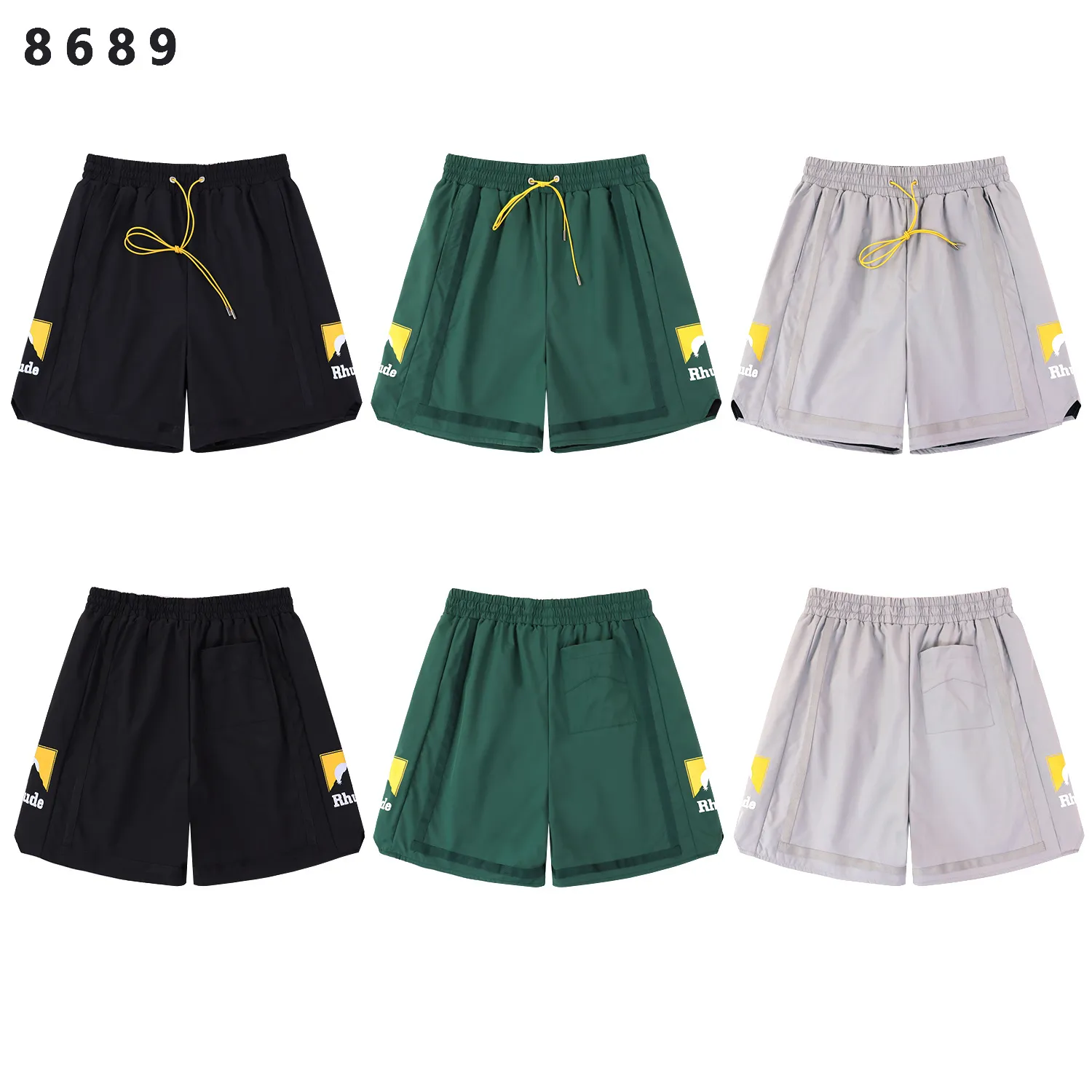 Rhude Panel Logo Graphic Shorts D9011781