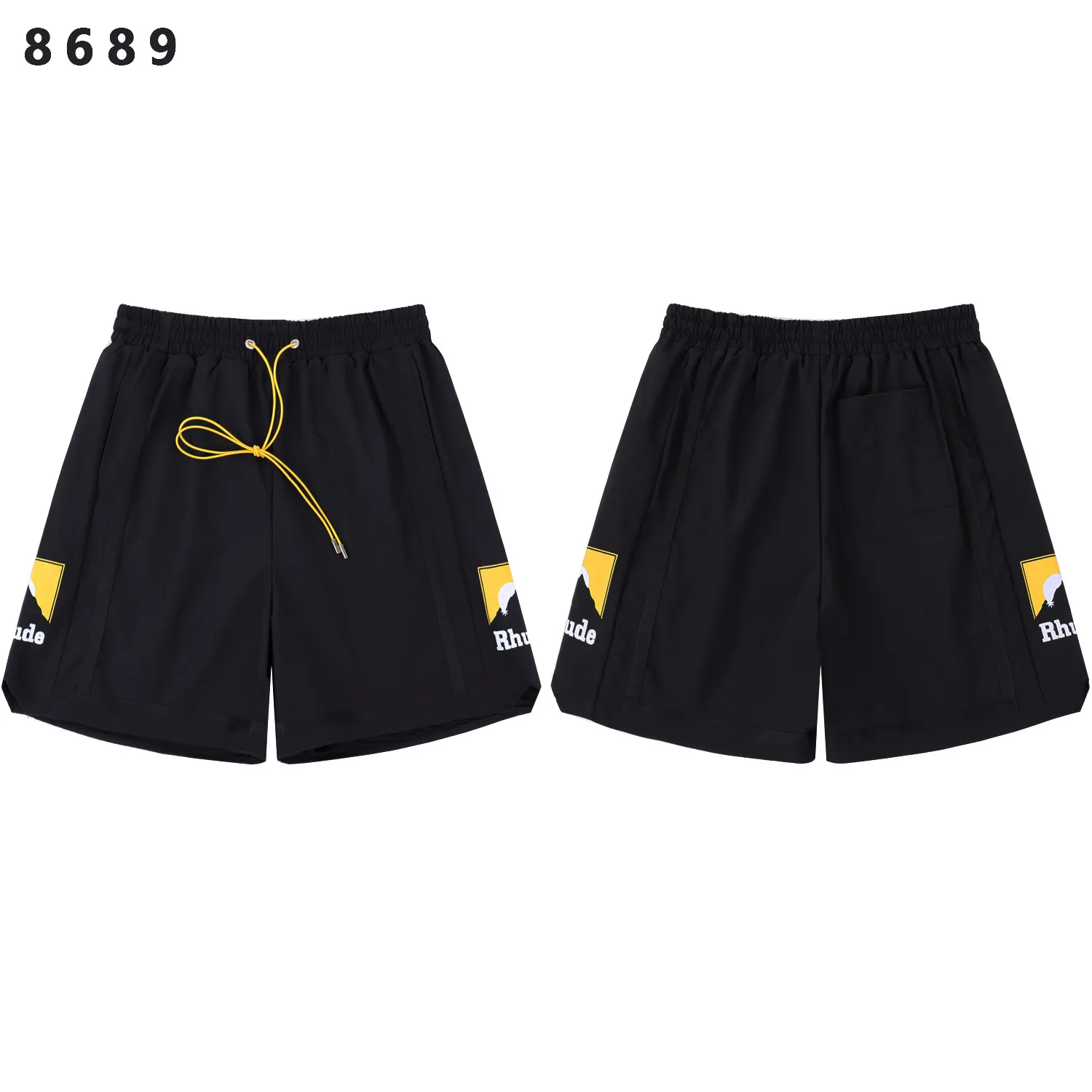 Rhude Panel Logo Graphic Shorts D9011781 — view 3