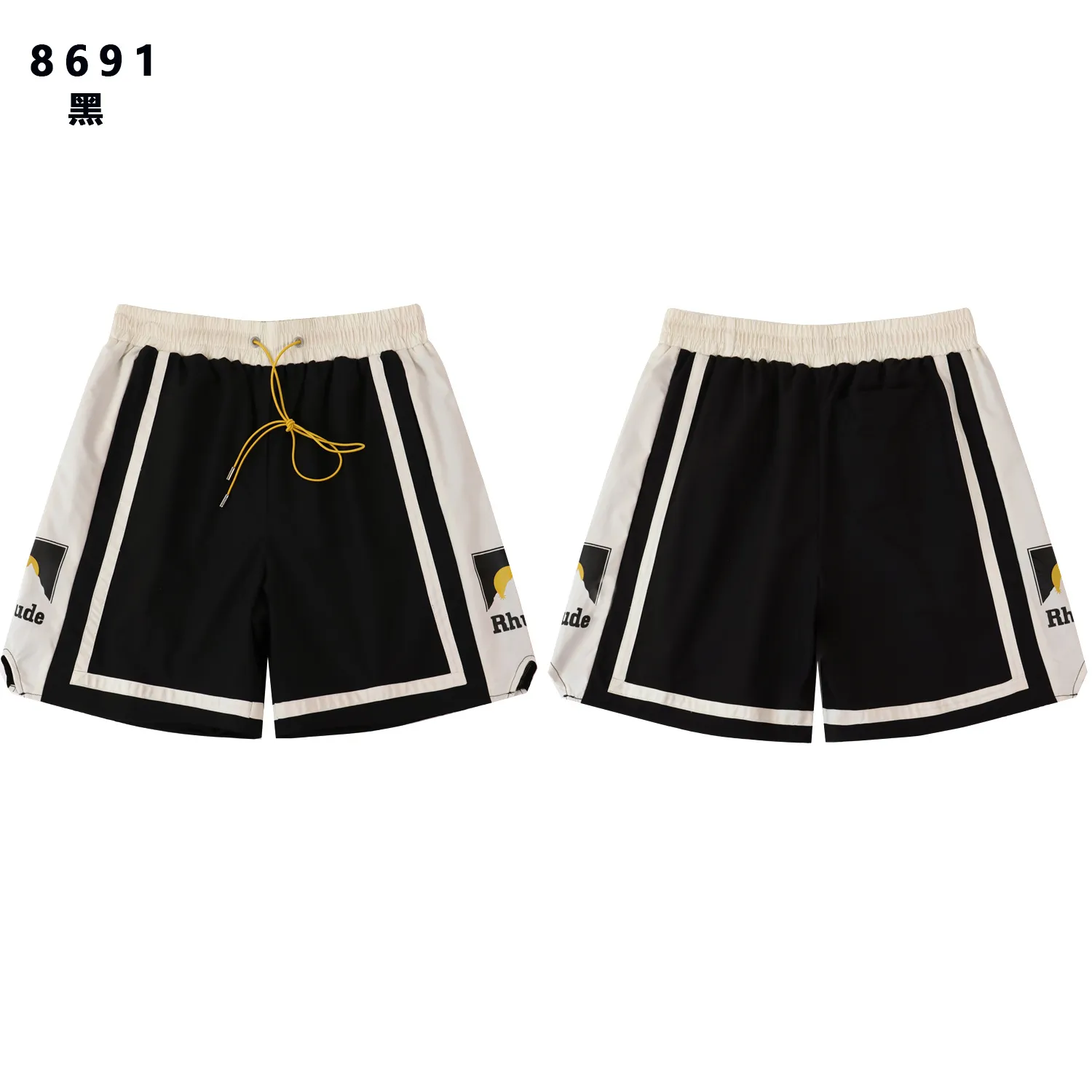 Rhude Panel Logo Graphic Shorts D9511780 — view 3