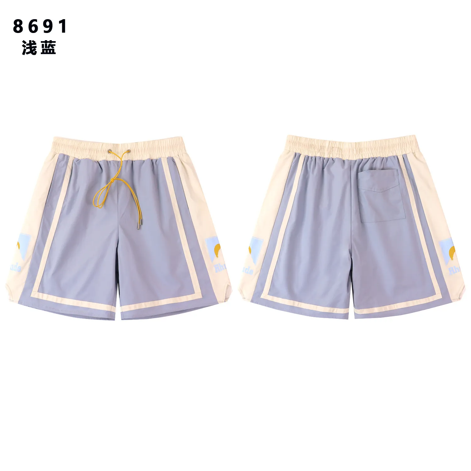 Rhude Panel Logo Graphic Shorts D9511780 — view 4