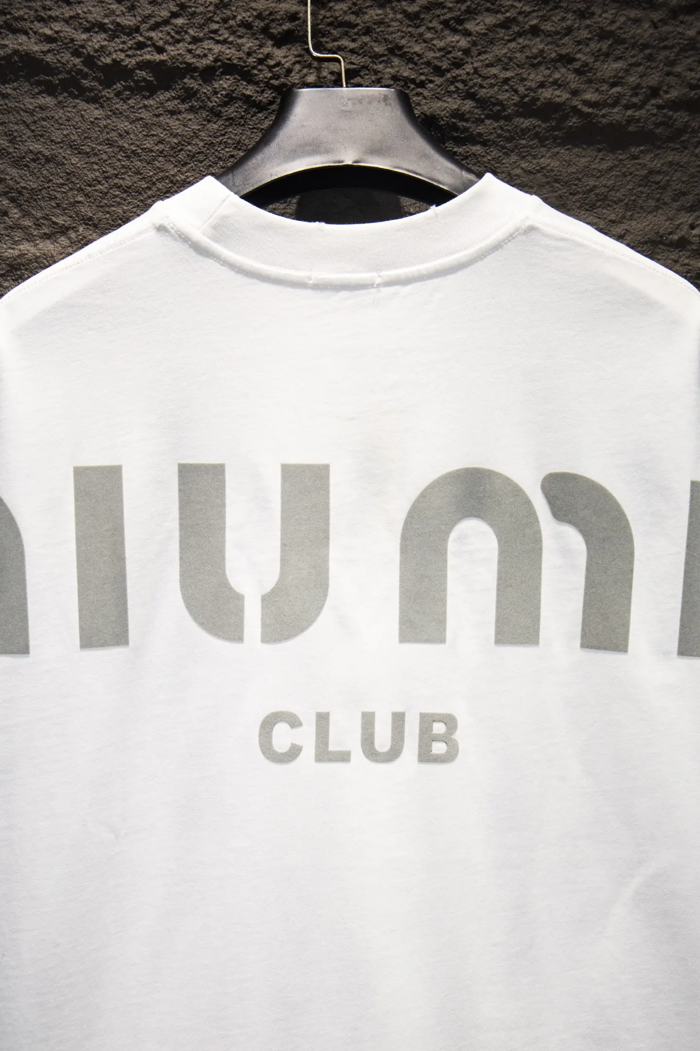 Miu Club Flocked Logo Oversized T-Shirt D11915061 — view 5