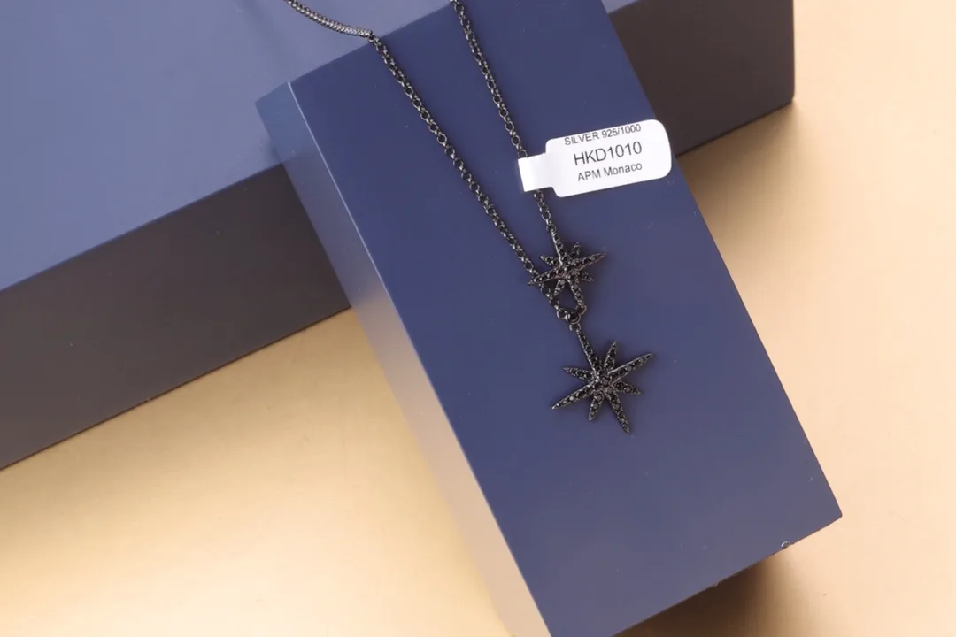 Météorites Double Star Pendant Necklace (Sterling Silver) D16517404 — view 5