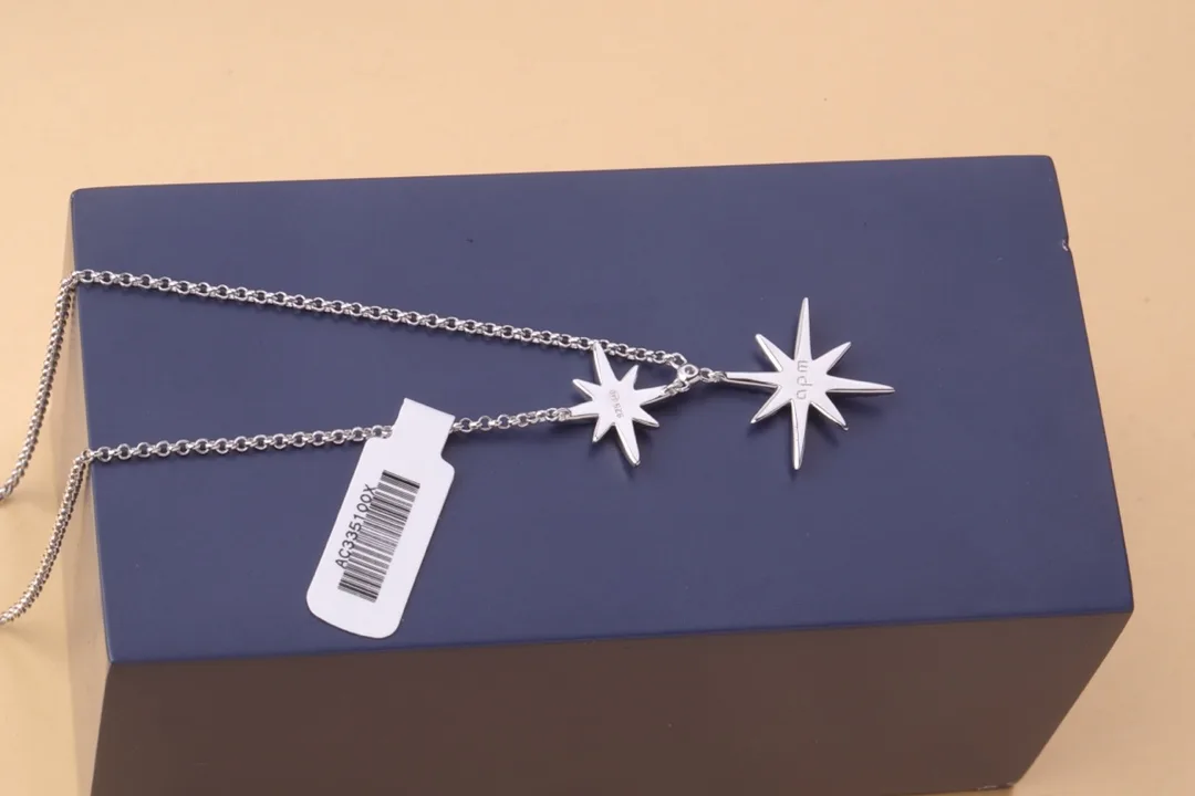 Météorites Double Star Pendant Necklace (Sterling Silver) D16517404 — view 6