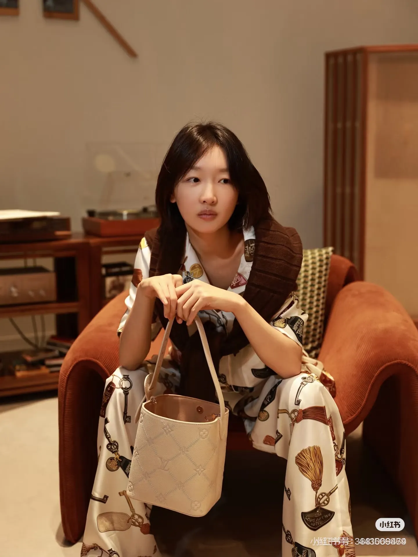 LV Embossed Leather Bucket Bag D33018075 — view 3