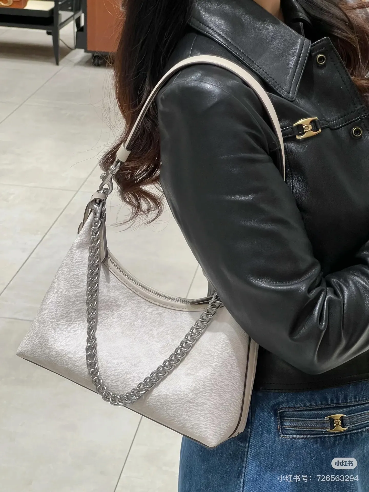 Coach Juliet Shoulder Bag in Ice White Monogram D31018060